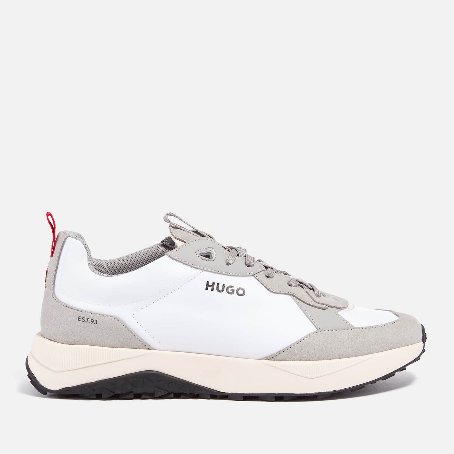 HUGO Men's Kane Runn Mfny N Shell and Faux Suede Trainers - UK 8