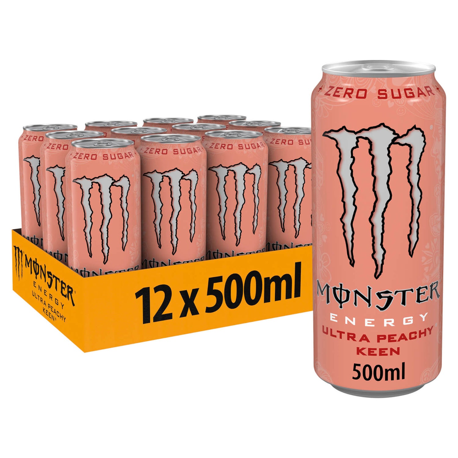 Monster Energy Drink Ultra Peachy Keen 12 x 500ml | Your Coca-Cola UK