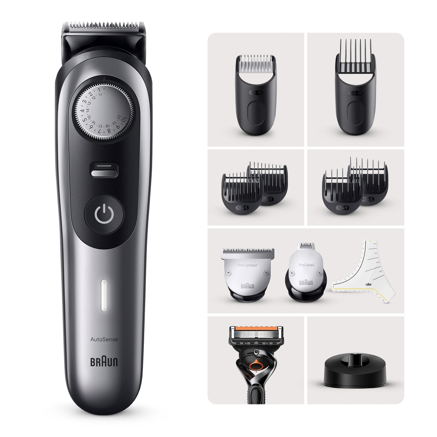 Braun Barttrimmer BT9440, Trimmer mit Barber Tools
