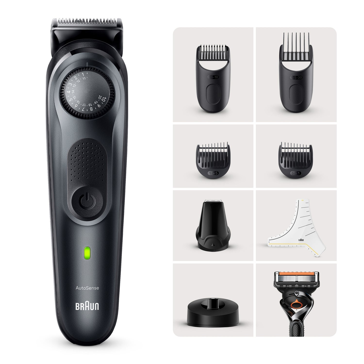 Braun Barttrimmer BT7441, Trimmer mit Barber Tools und 100 Min. Laufzeit