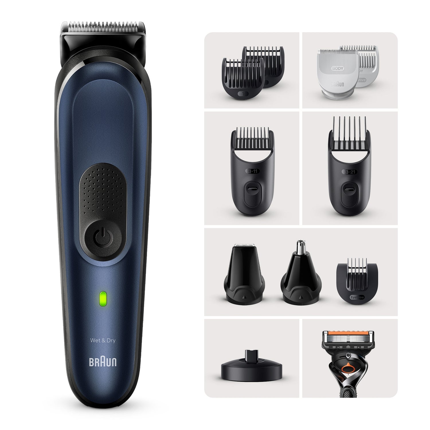 Braun All-In-One Styling Set MGK7450, 11-in-1 Set für Bart, Haare, Bodygrooming und mehr