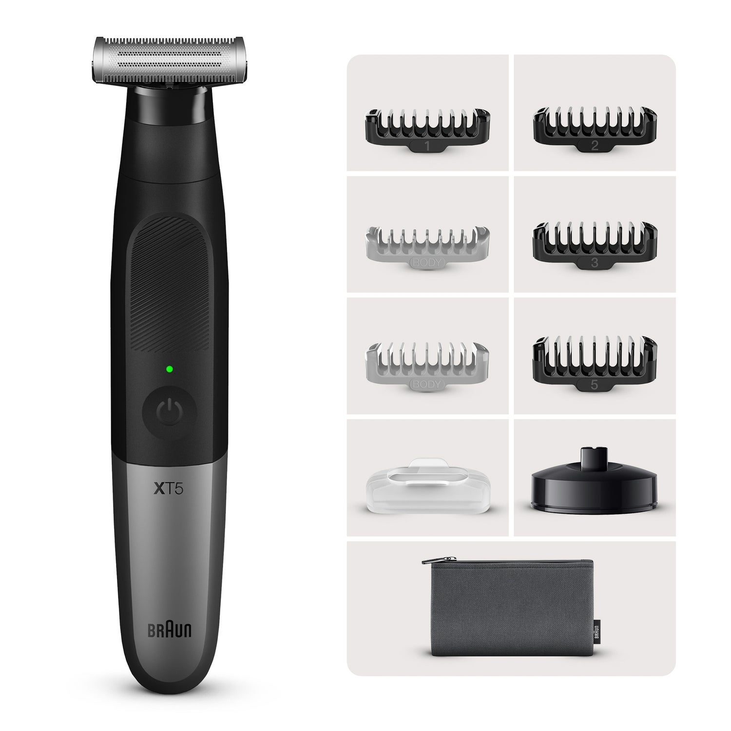 Braun Series X, Barttrimmer und Körperrasierer für Gesichts- und Körperhaare, XT5300