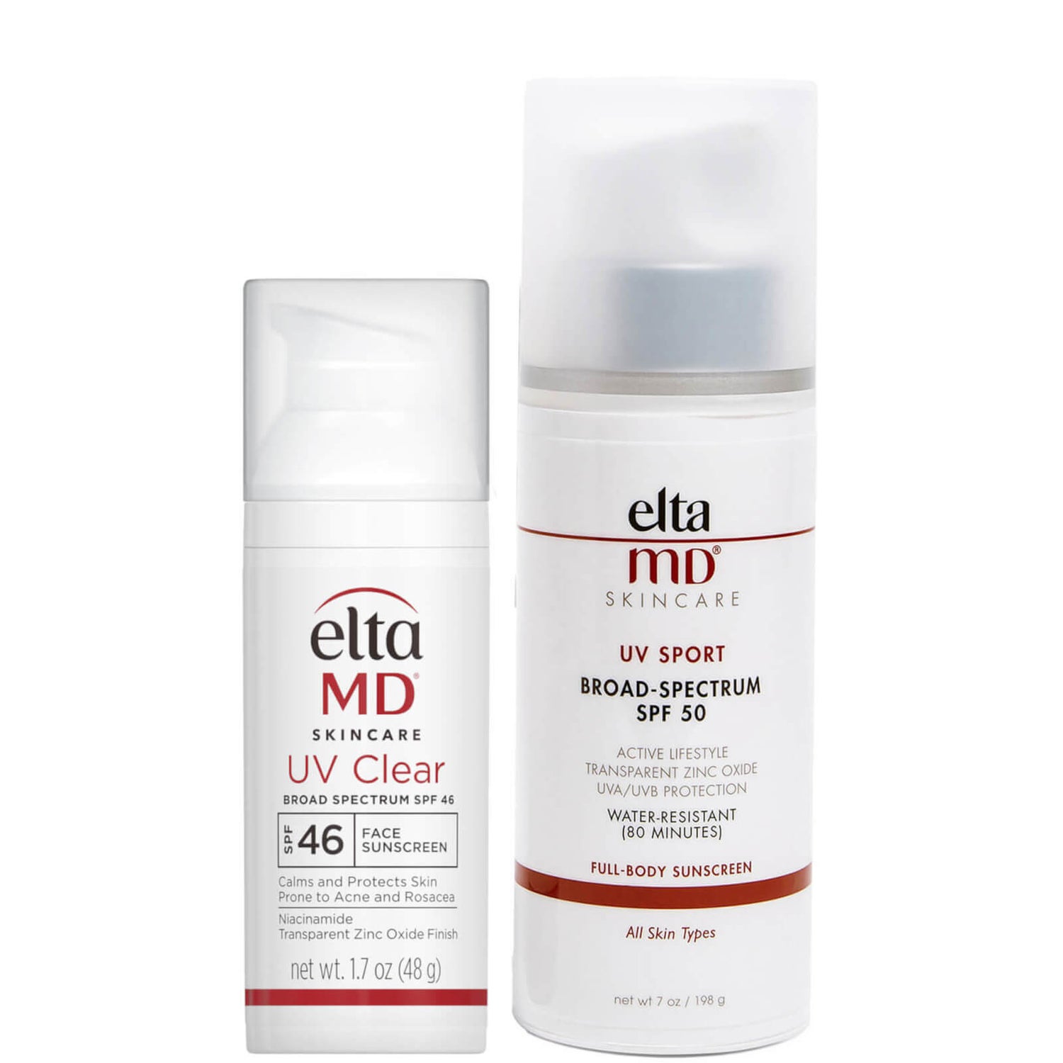 EltaMD UV Sport + UV Clear Untinted Duo ($96 Value)