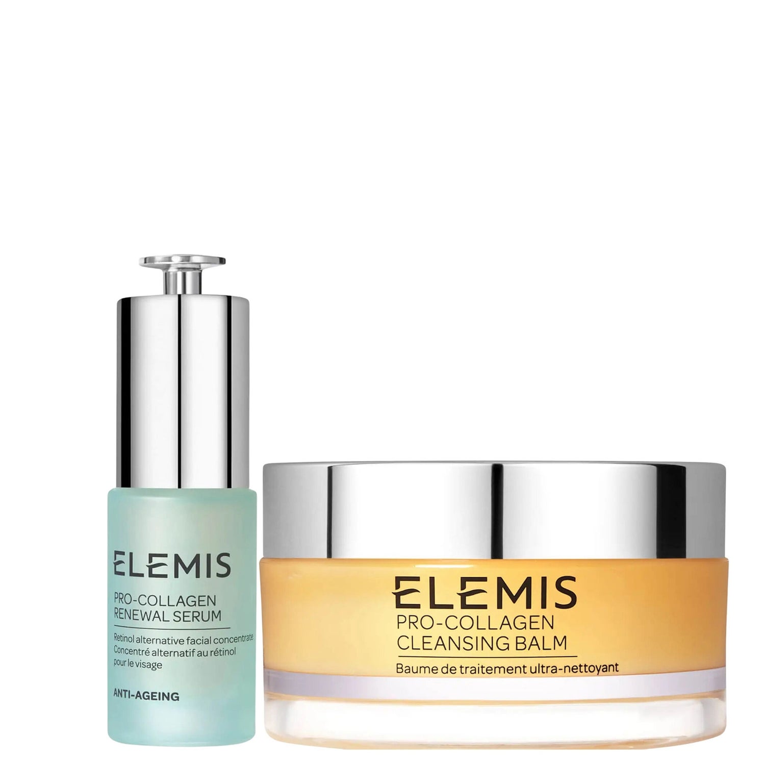 Elemis Power of Pro-Collagen Duo: Pro-Collagen Renewal Serum 15ml and Cleansing Balm 100g