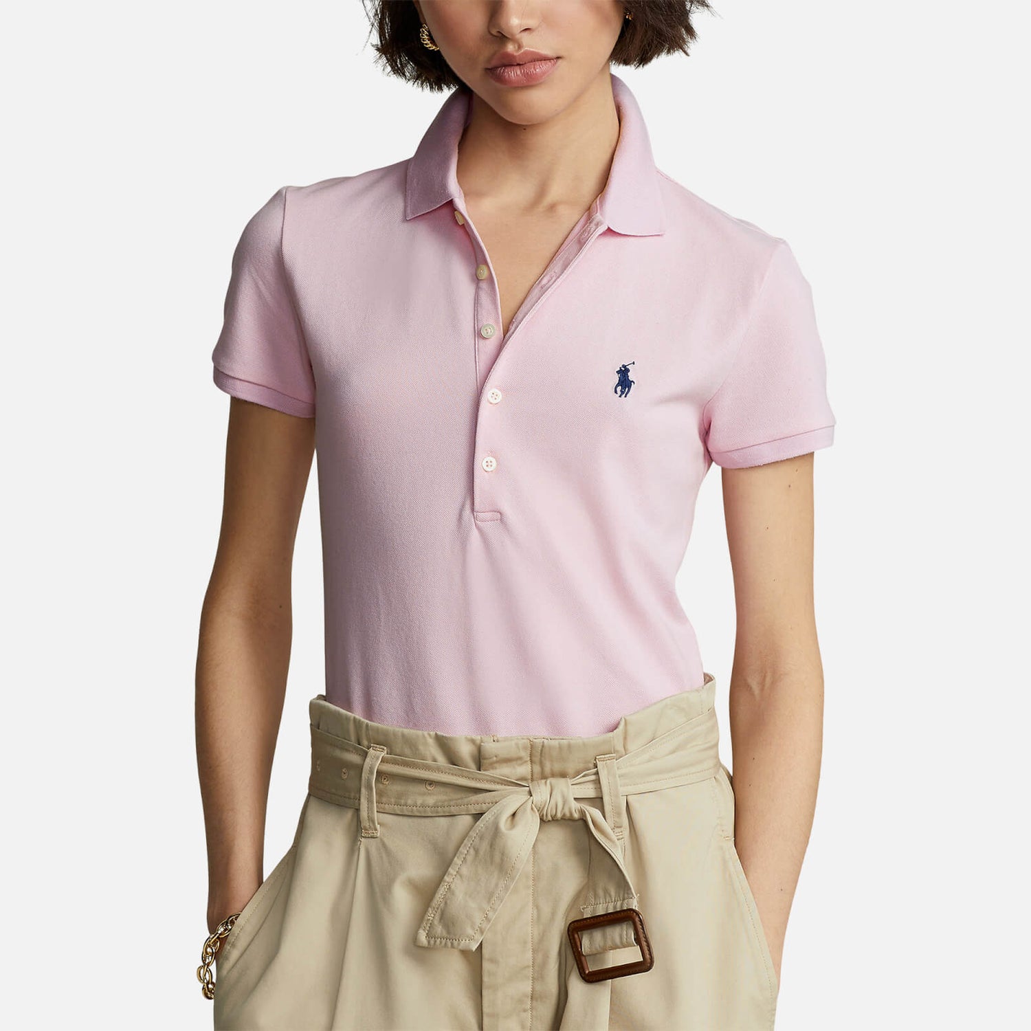 Polo Ralph Lauren Slim-Fit Poloshirt mit Stretch - Sunkissed Pink - XS