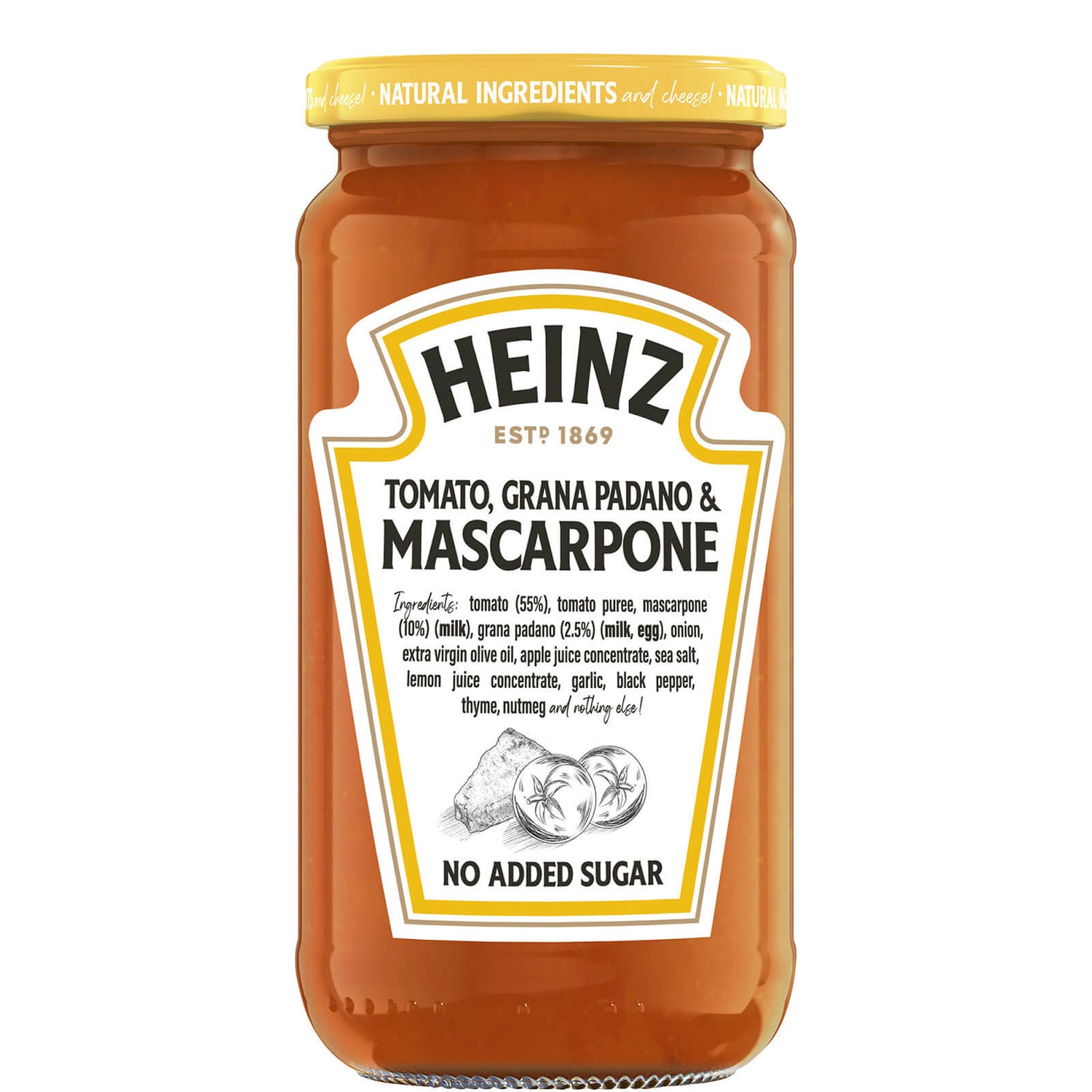 Heinz Tomato Mascarpone Grana Padano Pasta Sauce 490g Heinz To