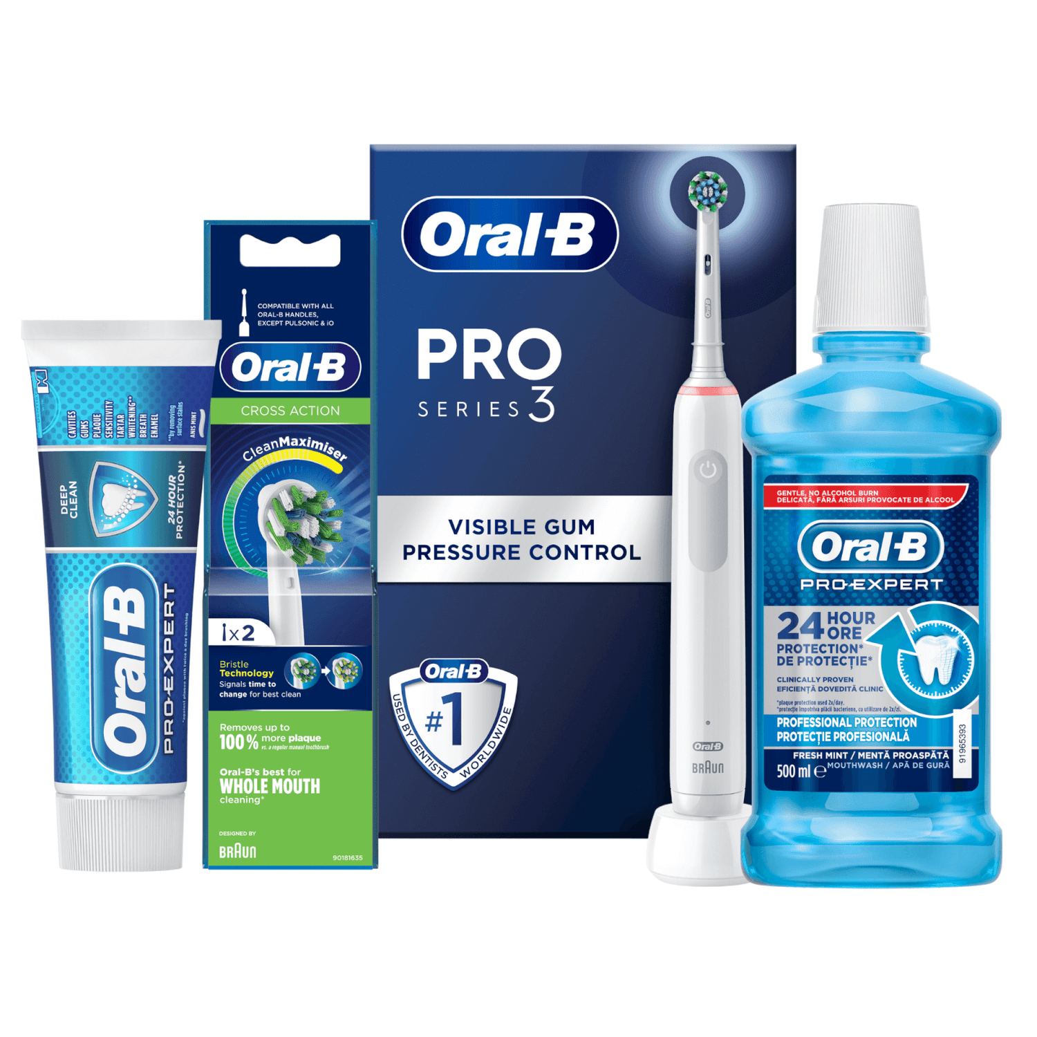 Oral B Essential Fresh & Clean Bundle