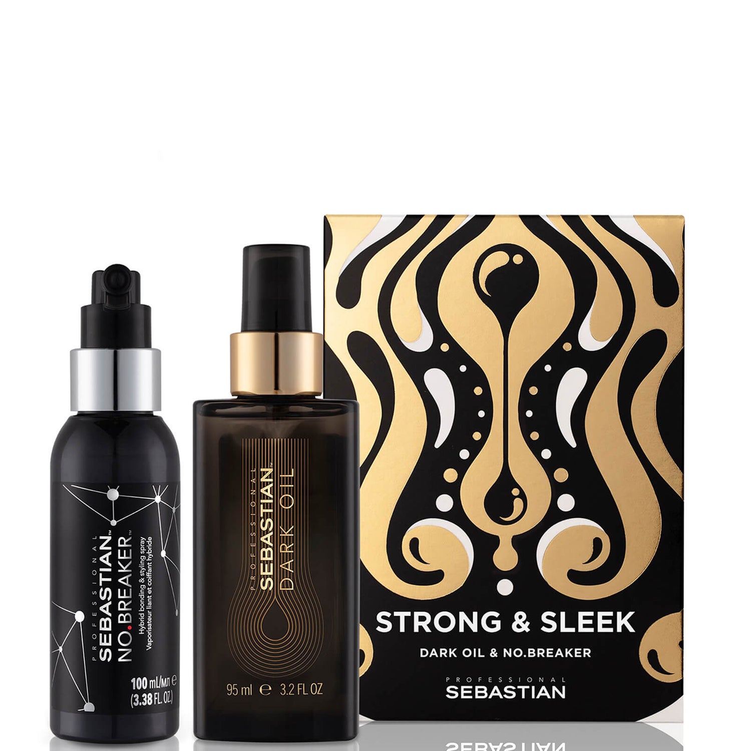 Set de regalo Dark Oil and No.Breaker para un cabello fuerte y liso de Sebastian Professional