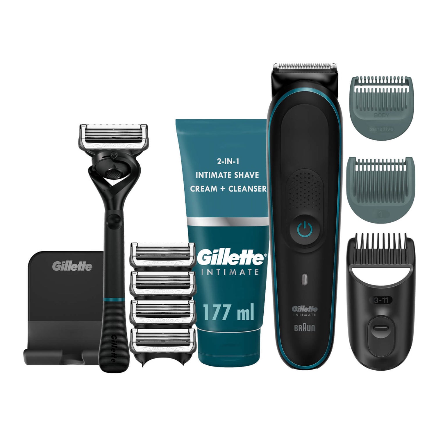 Gillette Intimate Deluxe Set - Trimmer i5, Razor, Blades & Shave Cream
