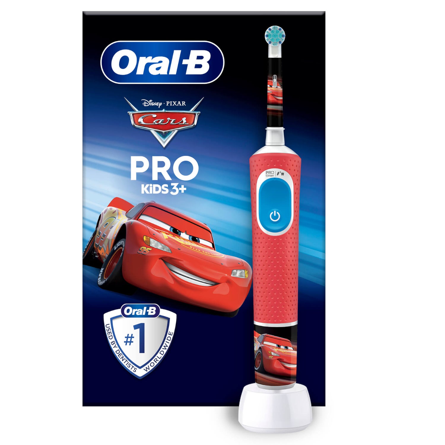 Oral-B Pro Kids Cars Elektrische Zahnbürste, Rot/Blau