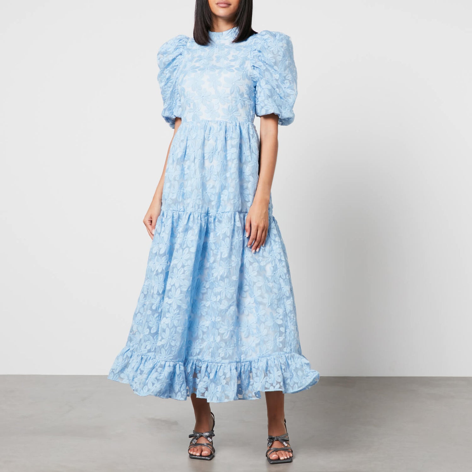 Sister Jane Dream Sky Lily Embroidered Organza Midi Dress - XS/UK 6