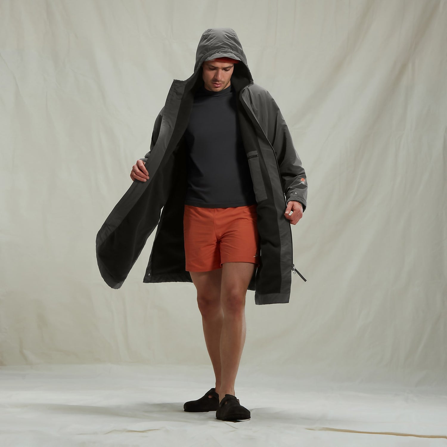 Folk x Speedo Warm Up Soft Black Change Robe