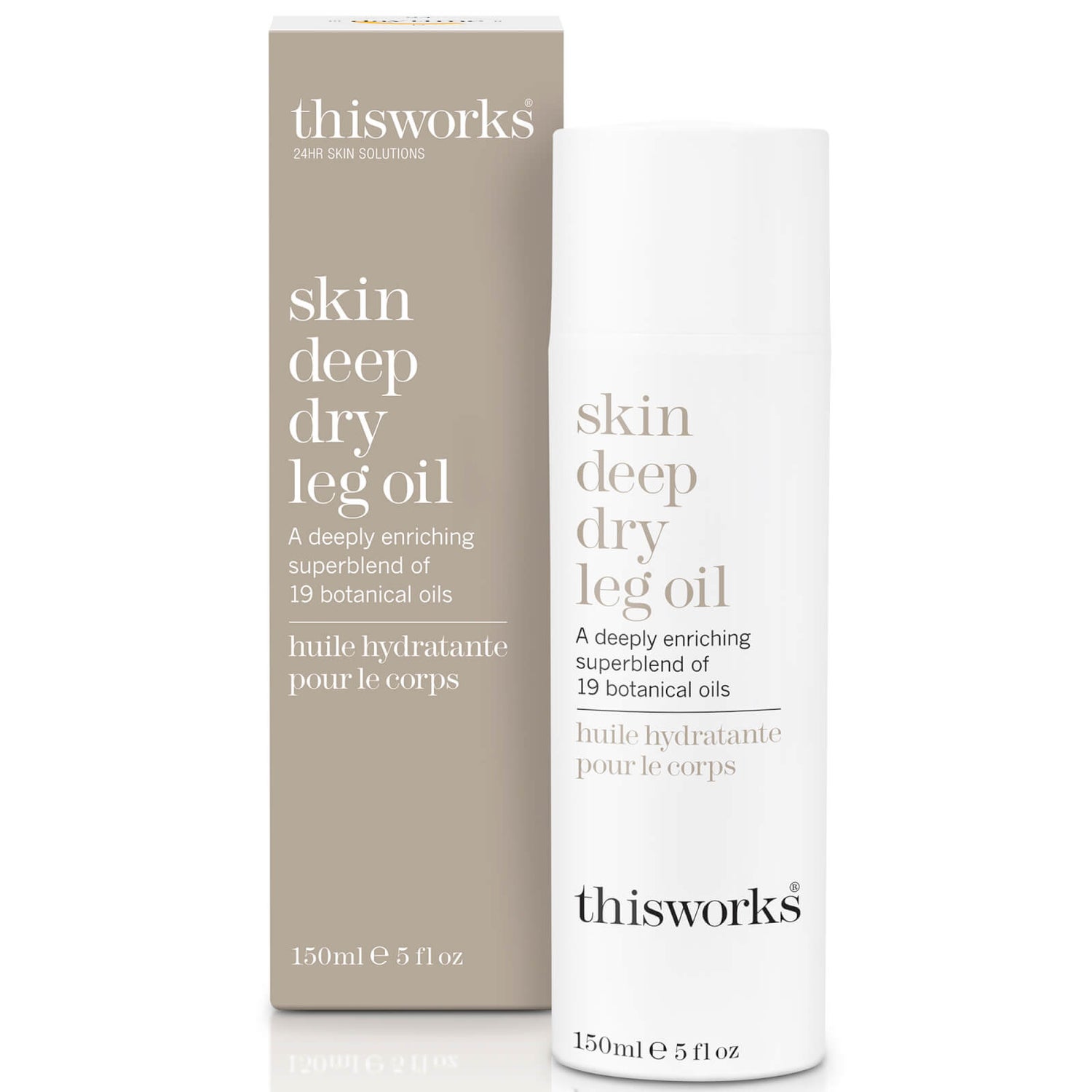 this works Skin Deep Dry Leg Oil 150ml