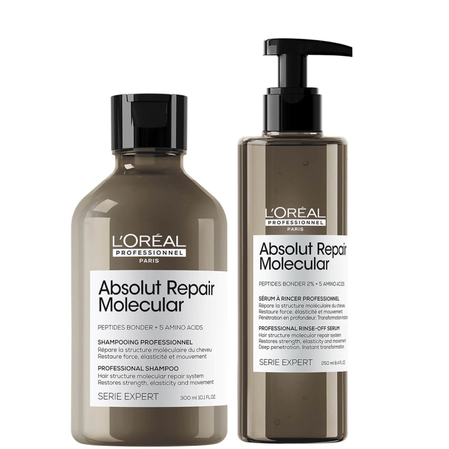 L'Oréal Professionnel Serie Expert Absolut Repair Molecular Shampoo and Rinse-off Serum Duo for Damaged Hair