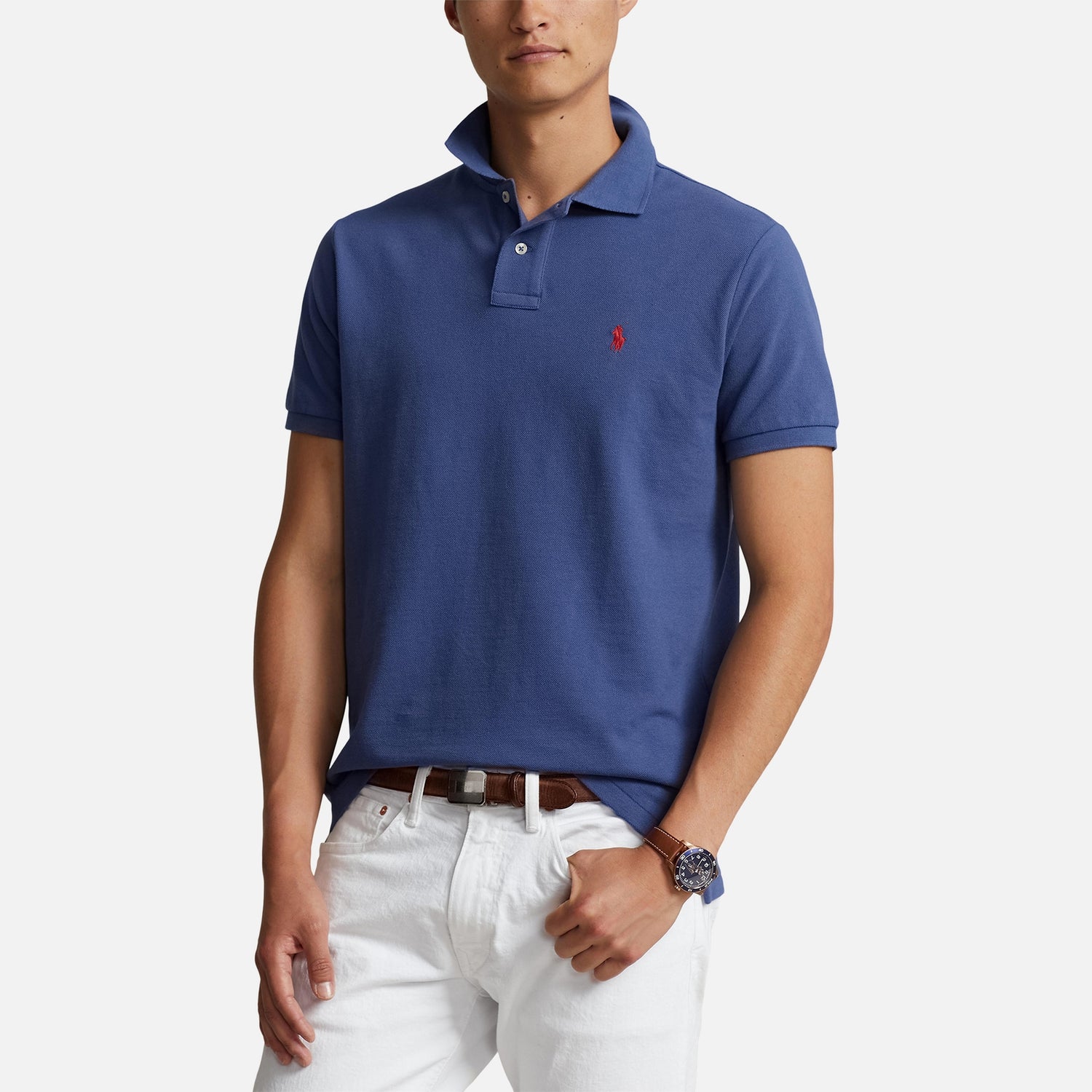 Polo Ralph Lauren Custom-Slim-Fit Poloshirt aus Piqué - Old Royal Blue - S