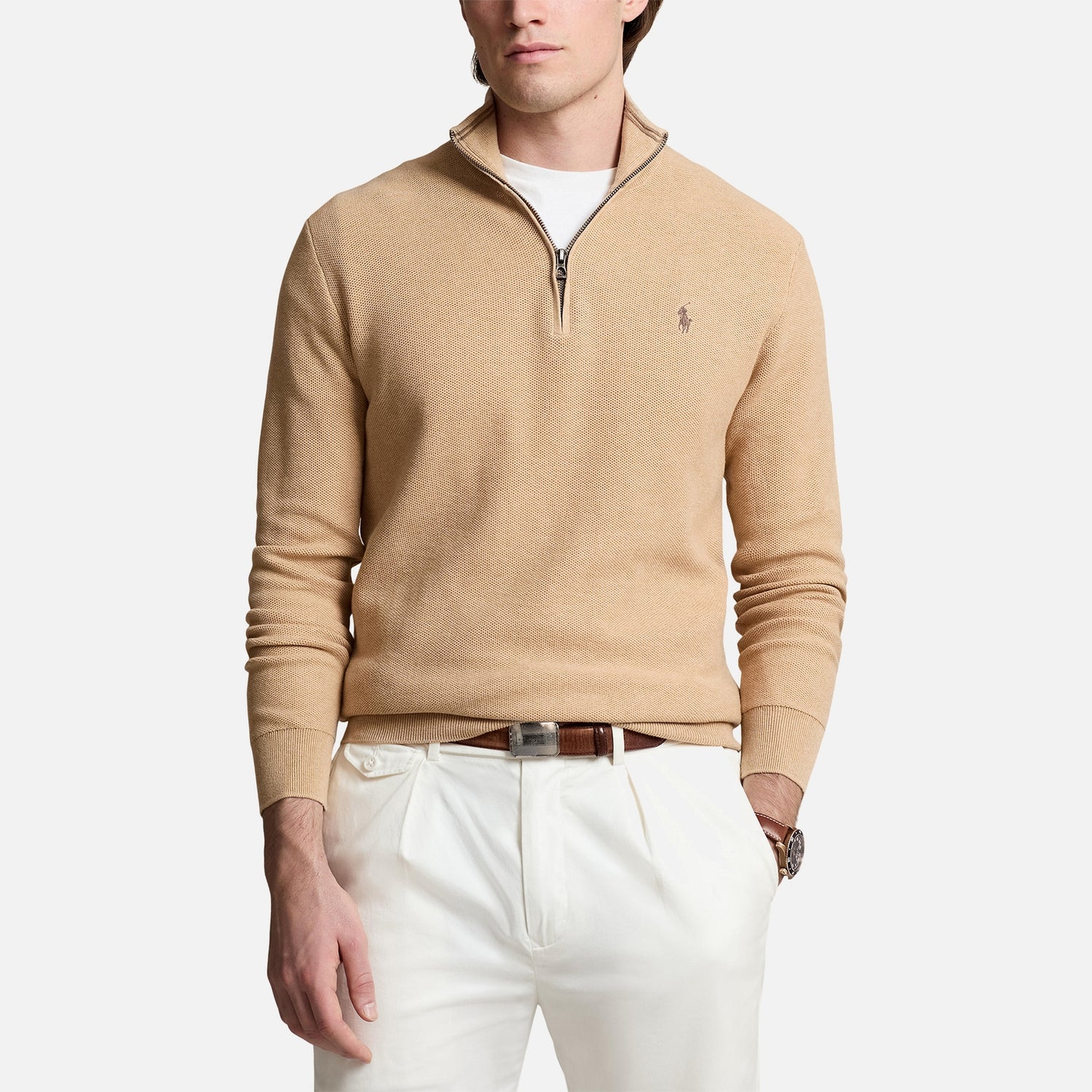 Polo Ralph Lauren Pullover mit Viertelreißverschluss - Brown - M