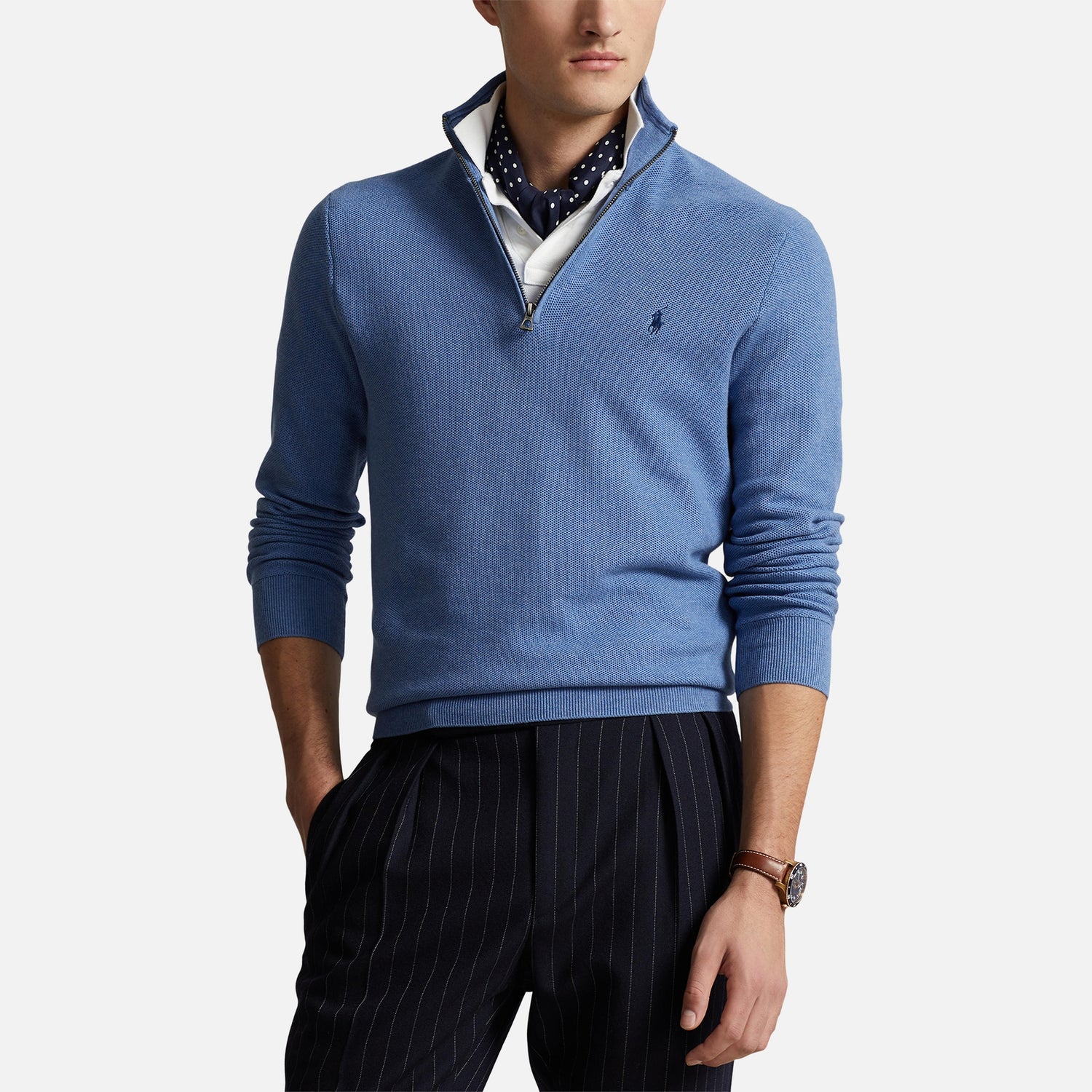 Polo Ralph Lauren Pullover mit Viertelreißverschluss - Blue - M