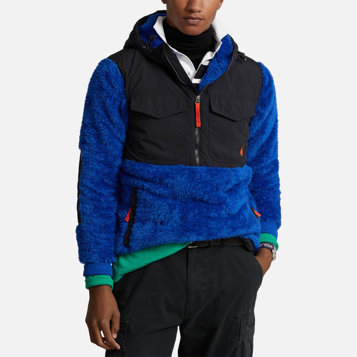 Polo Ralph Lauren Fleece and Nylon Half-Zip Jacket - S