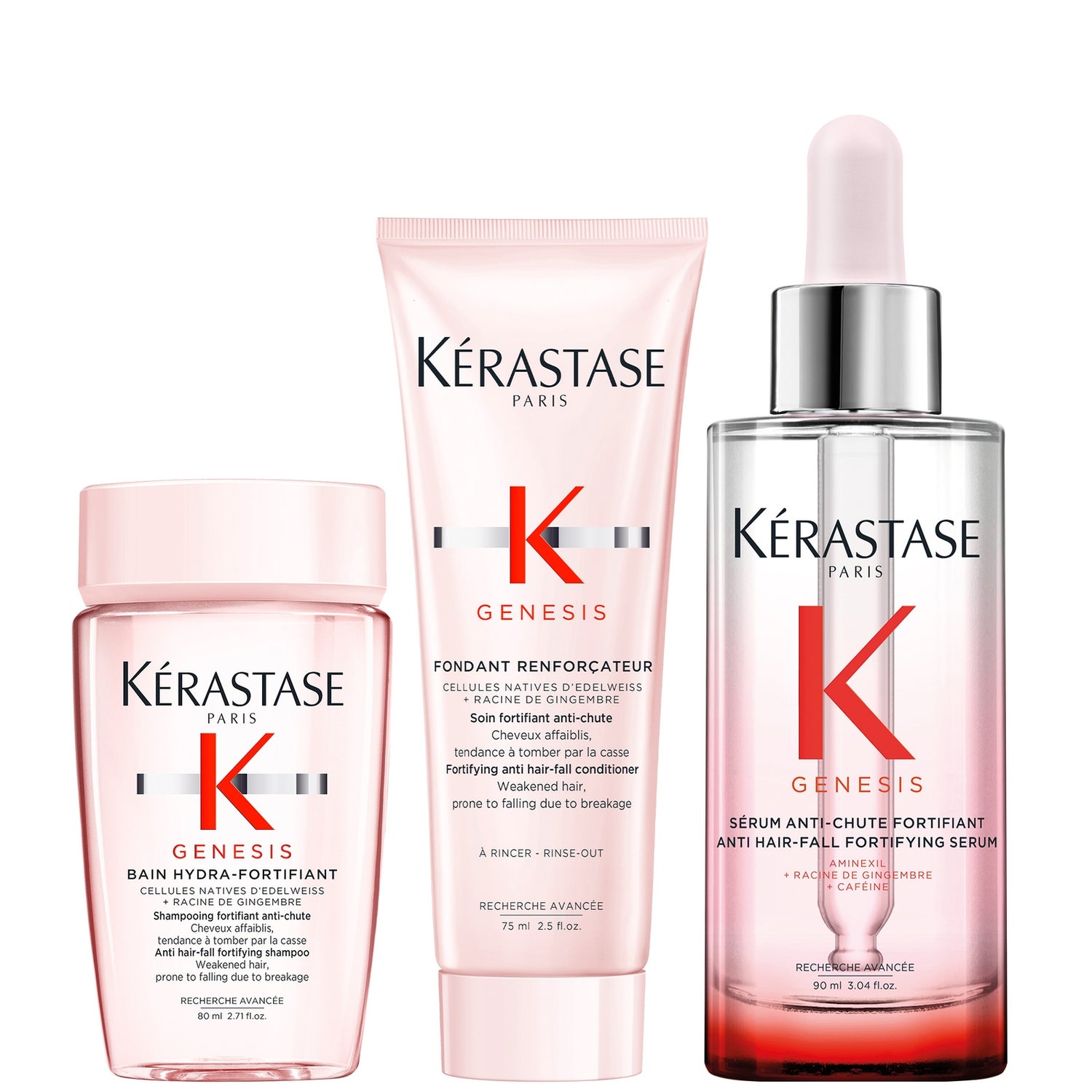 Kérastase Genesis Anti Hair-Fall Fortifying Serum 90ml with Travel Size Duo