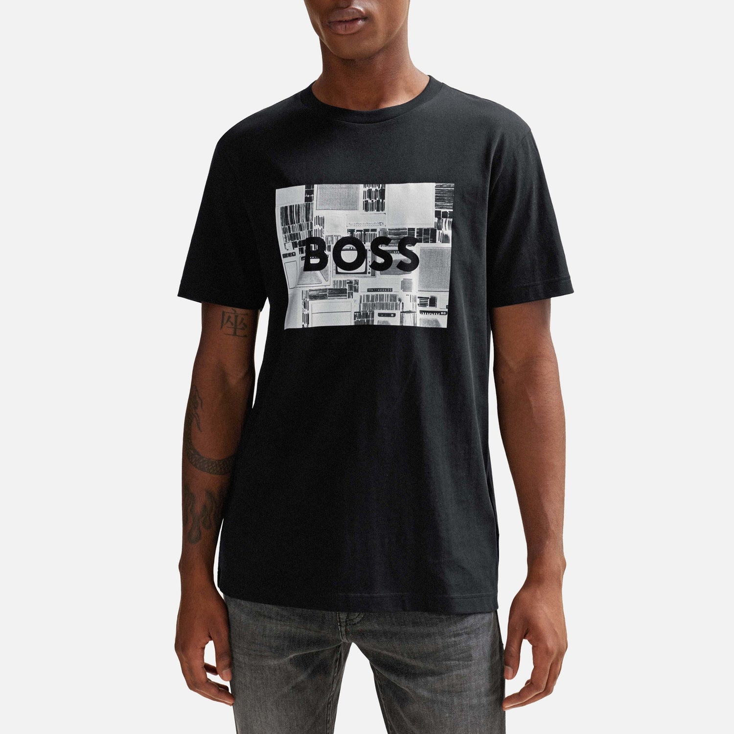 Boss Orange Heavy Boss Logo-Print Jersey T-Shirt - S