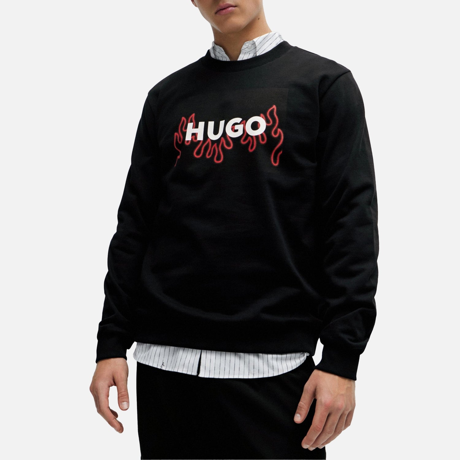 HUGO Duragol_U241 Graphic Flame Cotton Sweatshirt - S