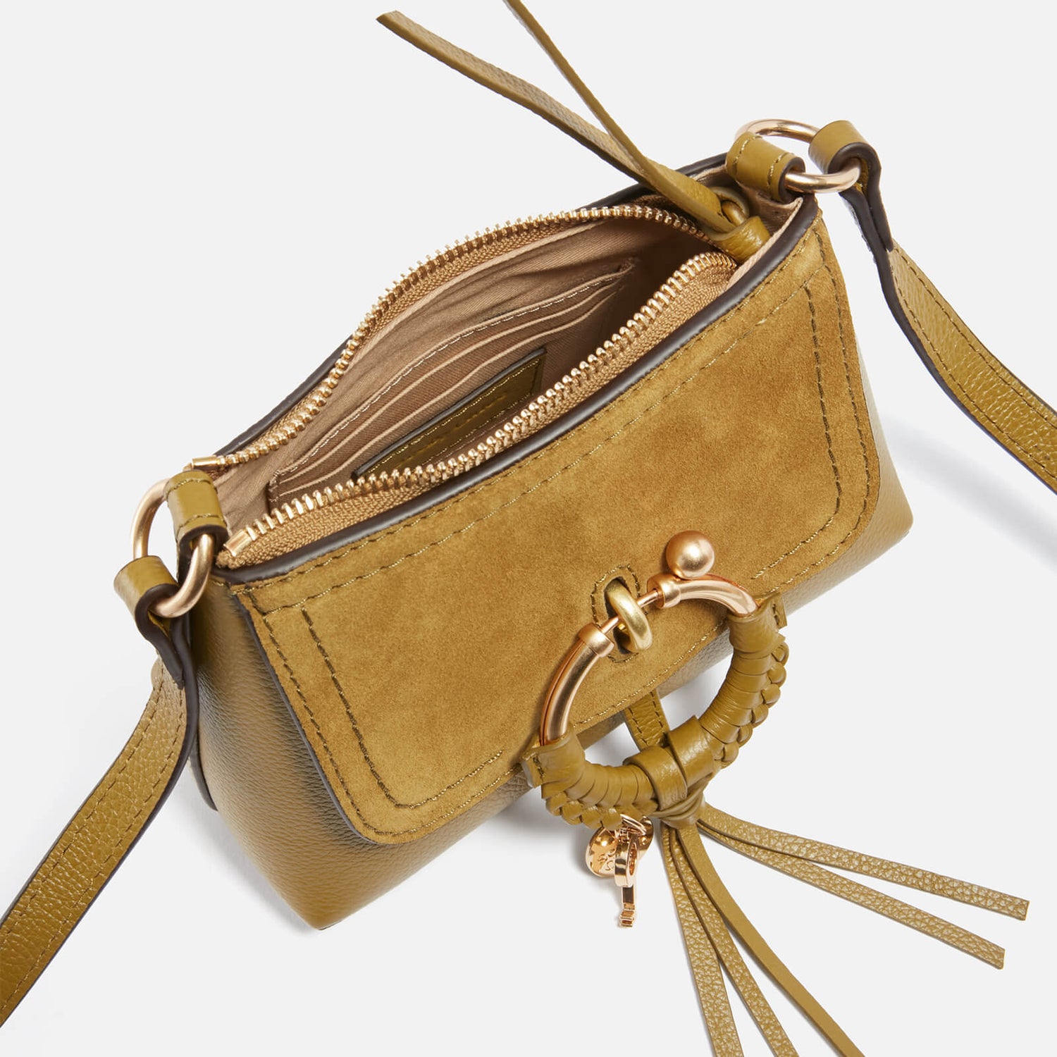 See By Chloé Joan Mini Leather and Suede Crossbody Bag 1