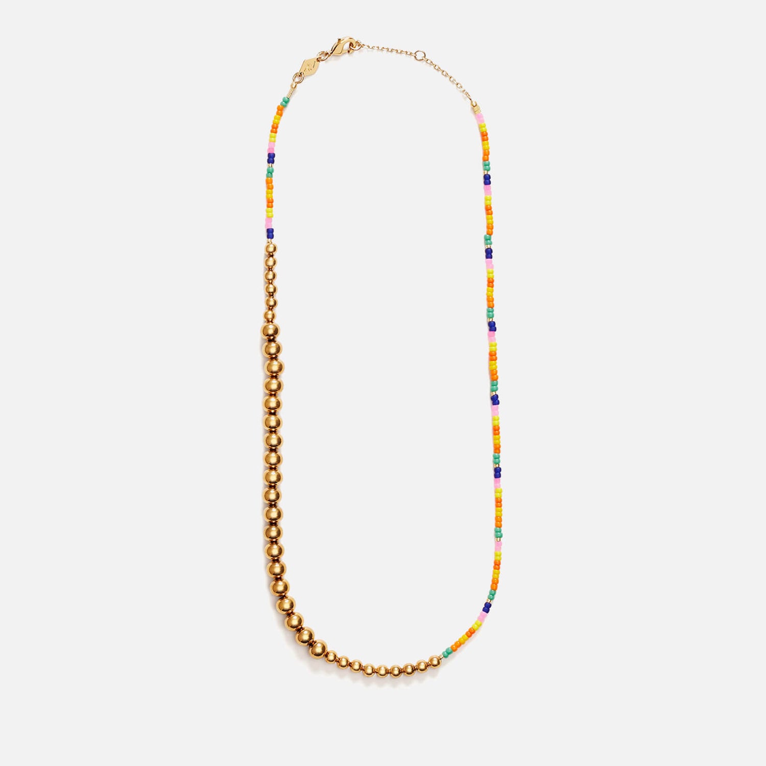 Anni Lu Maybe Baby 18-Karat Gold-Plated Beaded Necklace