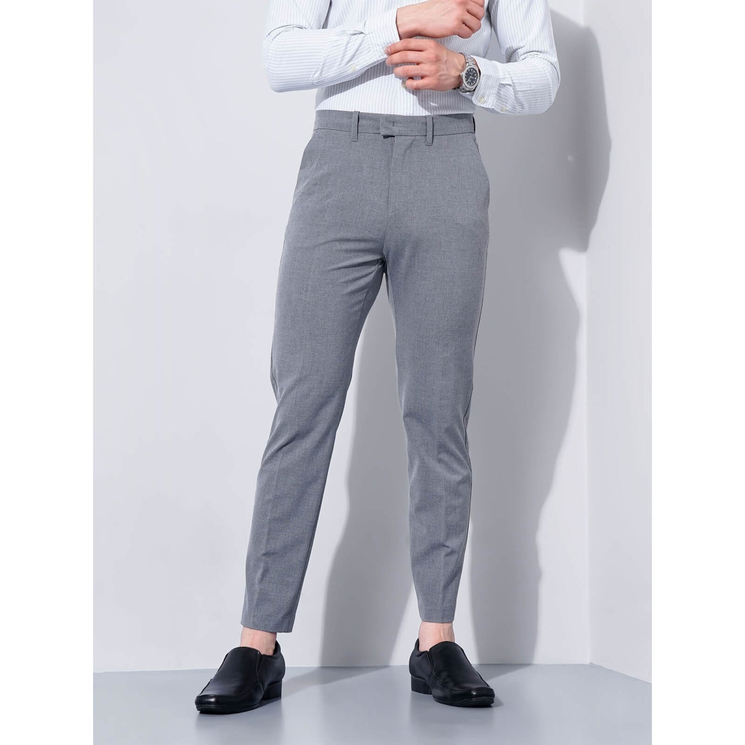 Grey Formal Trousers Celio