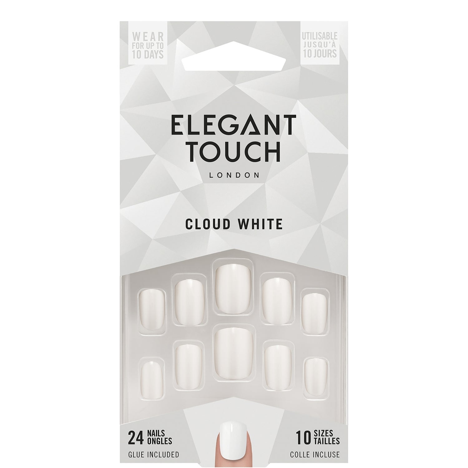 Elegant Touch False Nails - Cloud White