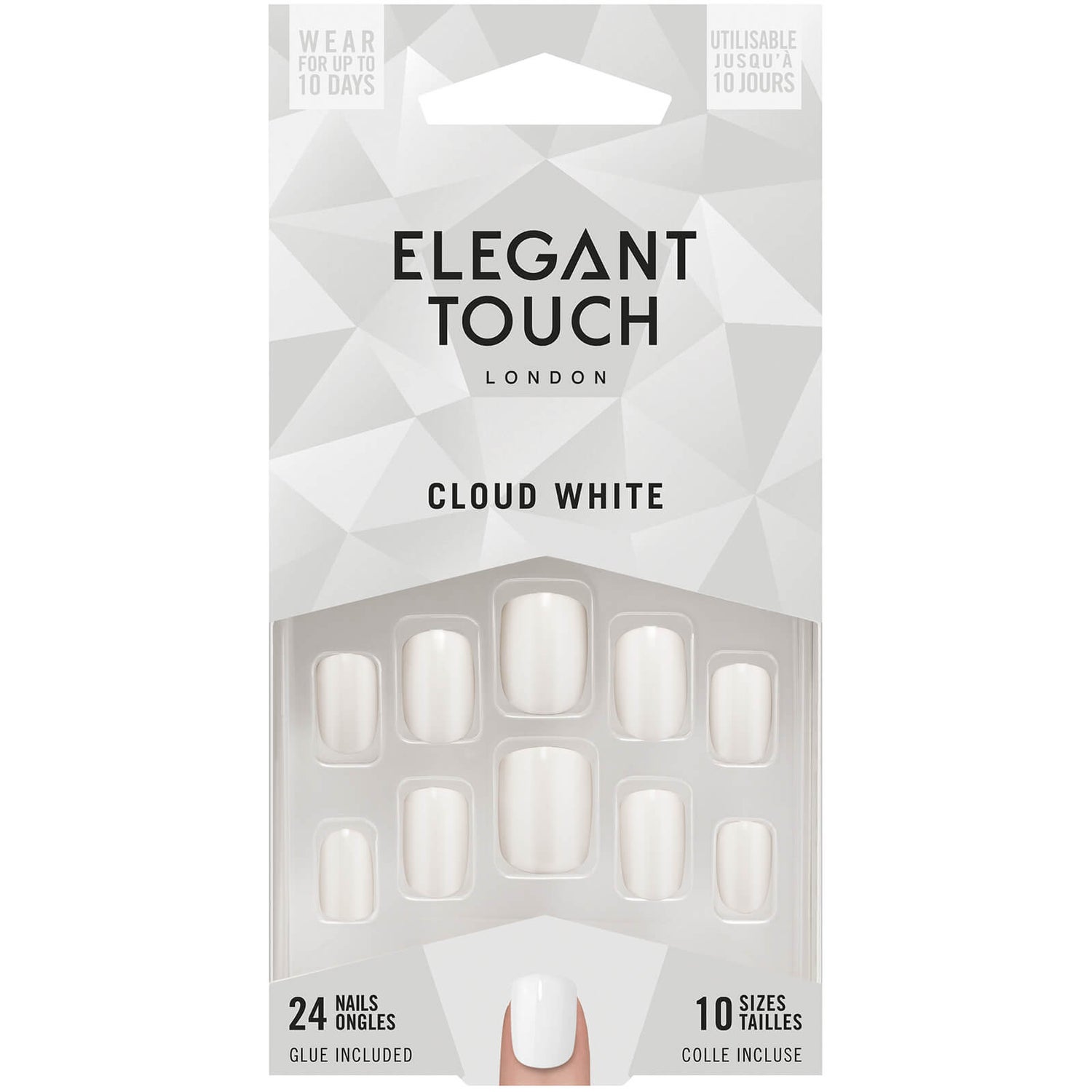 Elegant Touch False Nails - Cloud White