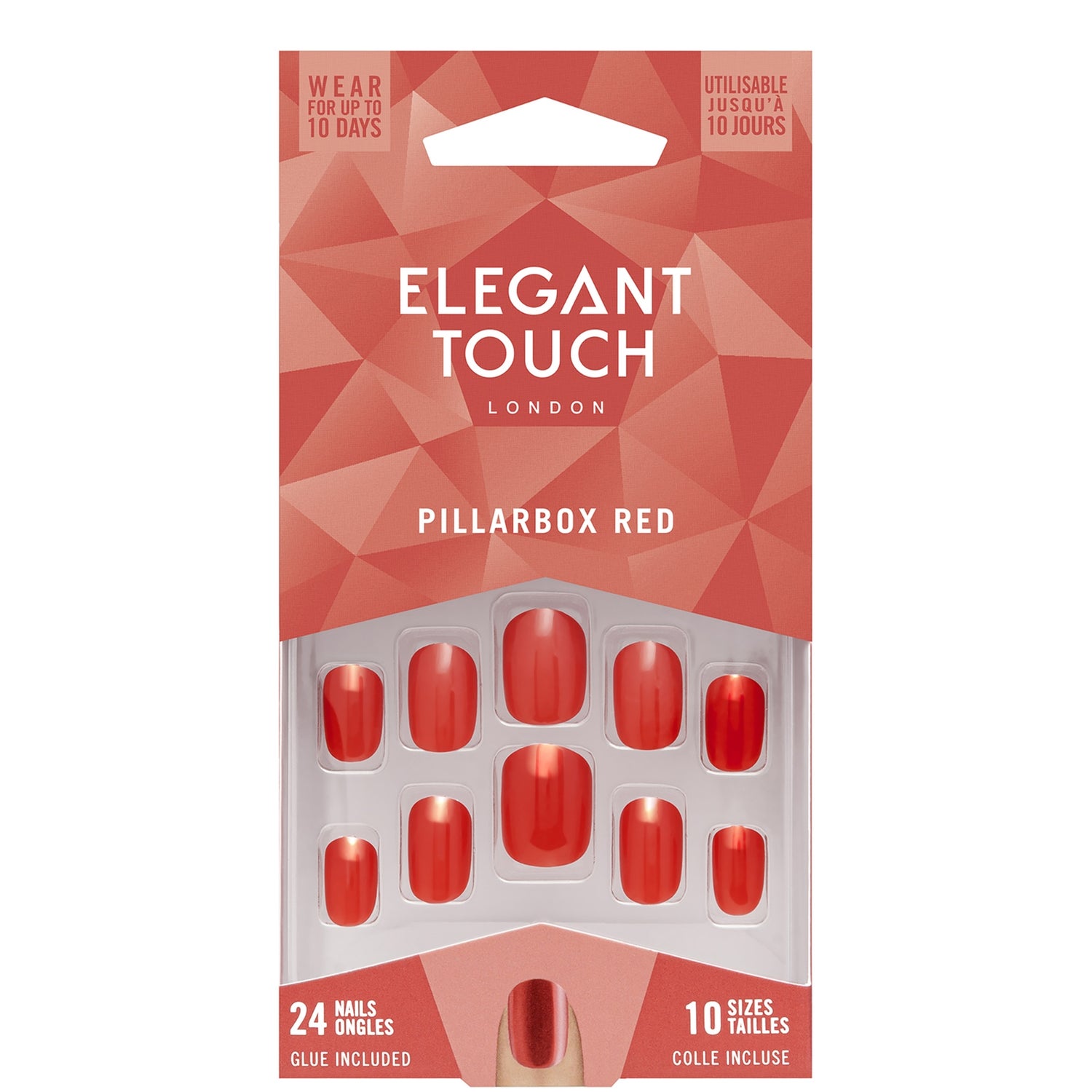 Elegant Touch False Nails - Pillarbox Red