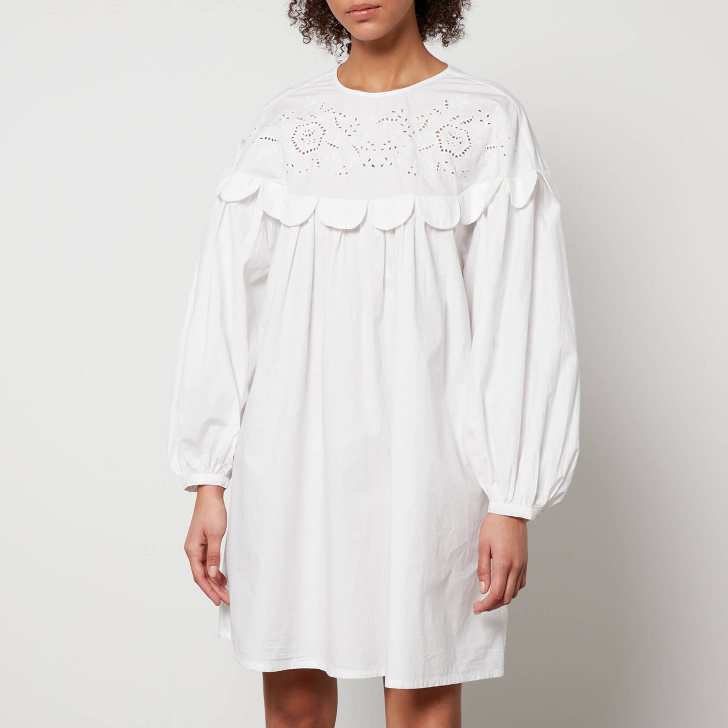 Stella Nova Broderie Anglaise Cotton-Poplin Mini Dress - DK 36/UK 10