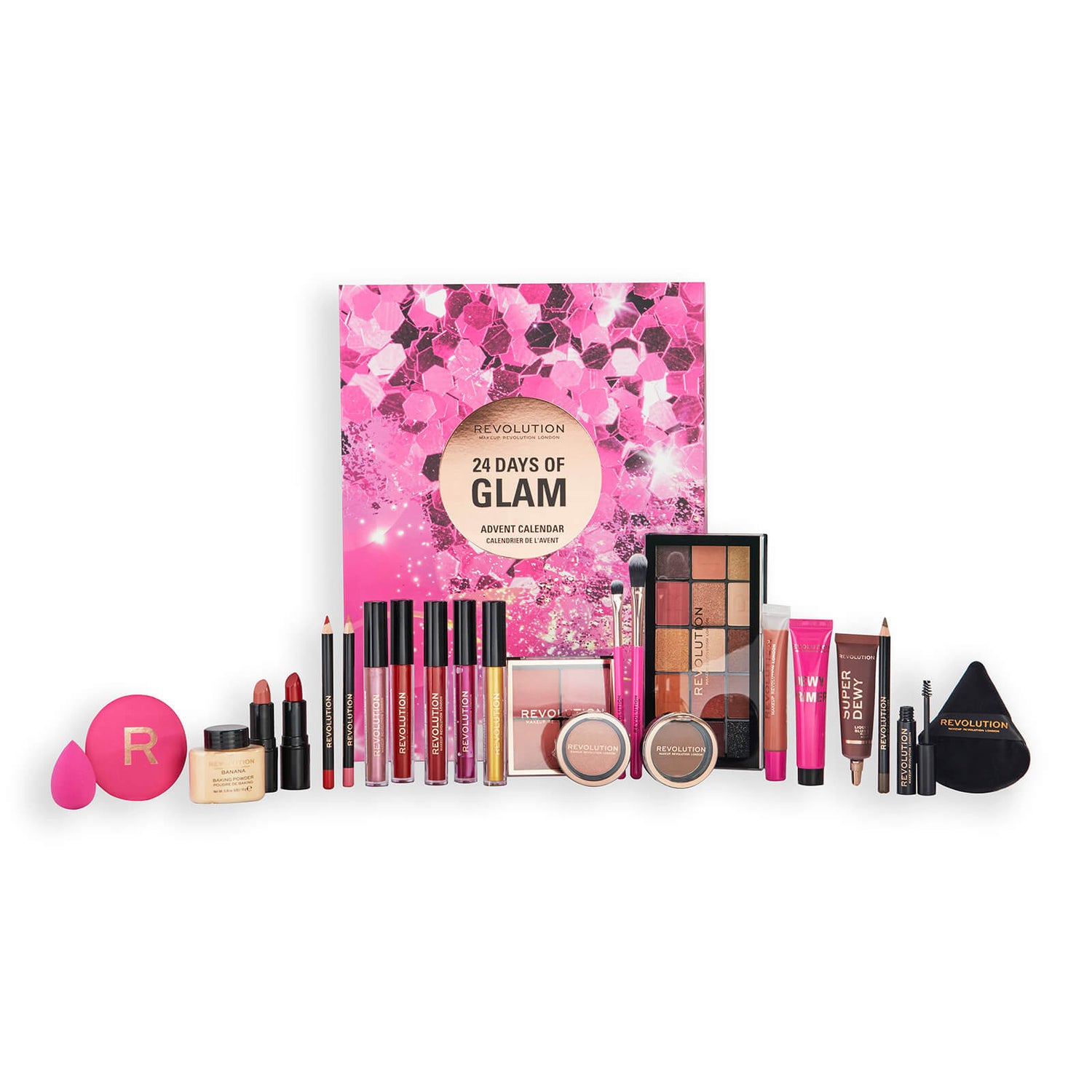Set, Calendrier de l'Avent, 24 produits - Makeup Revolution 24 Days of Glam  Advent Calendar