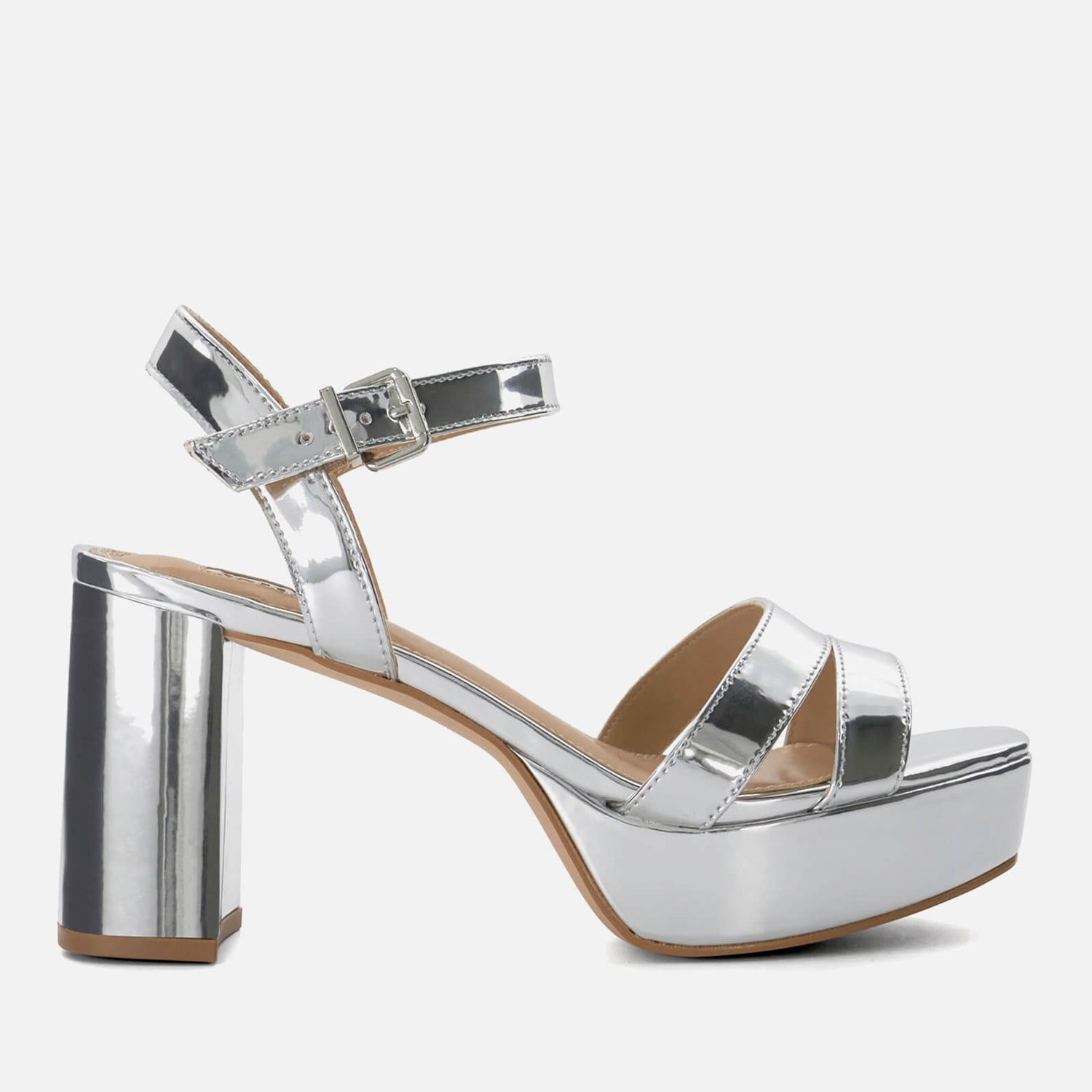 Dune Women's Molten Leather Platform Sandals - UK 3