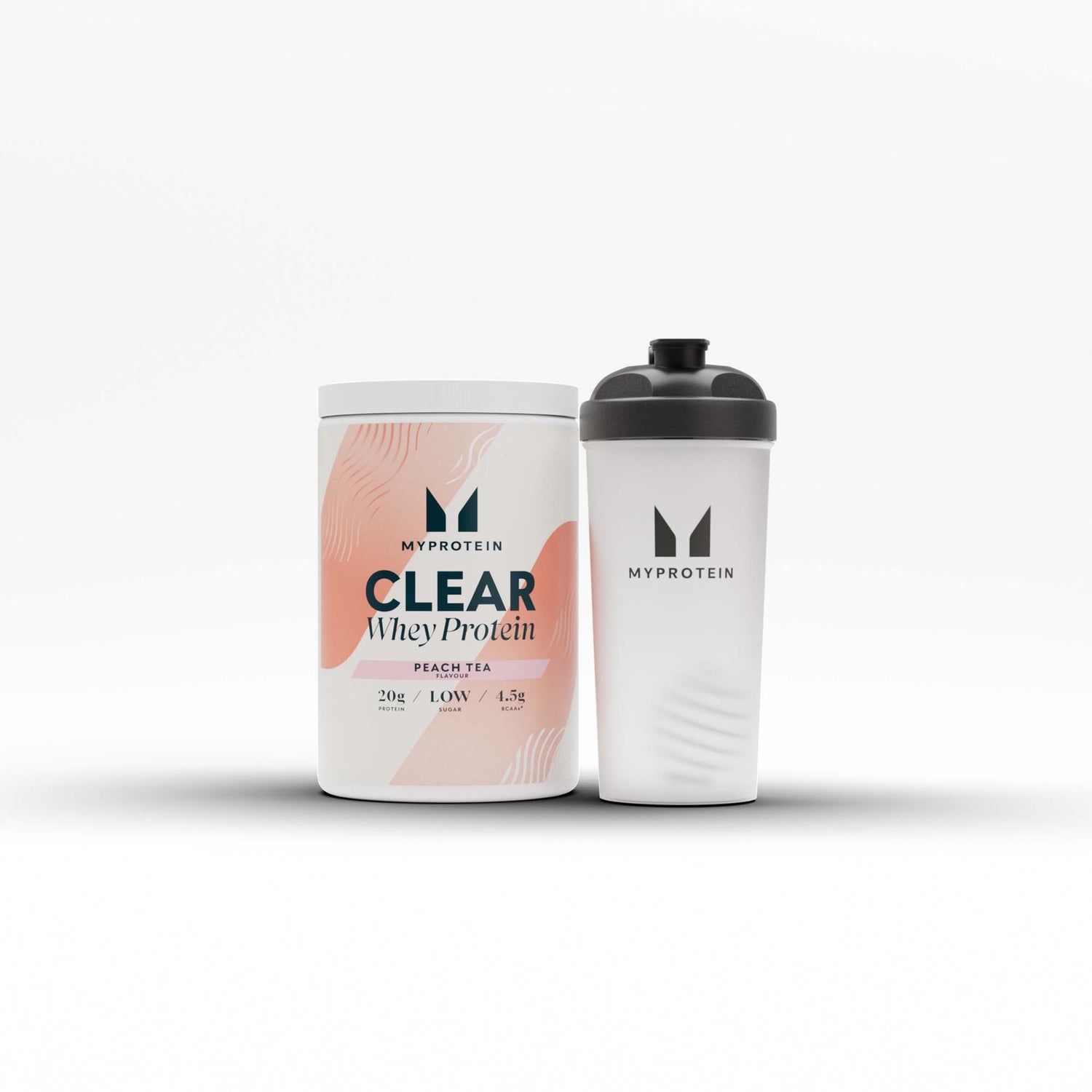 Balíček čistej bielkoviny Clear Protein - Shaker - Peach Tea