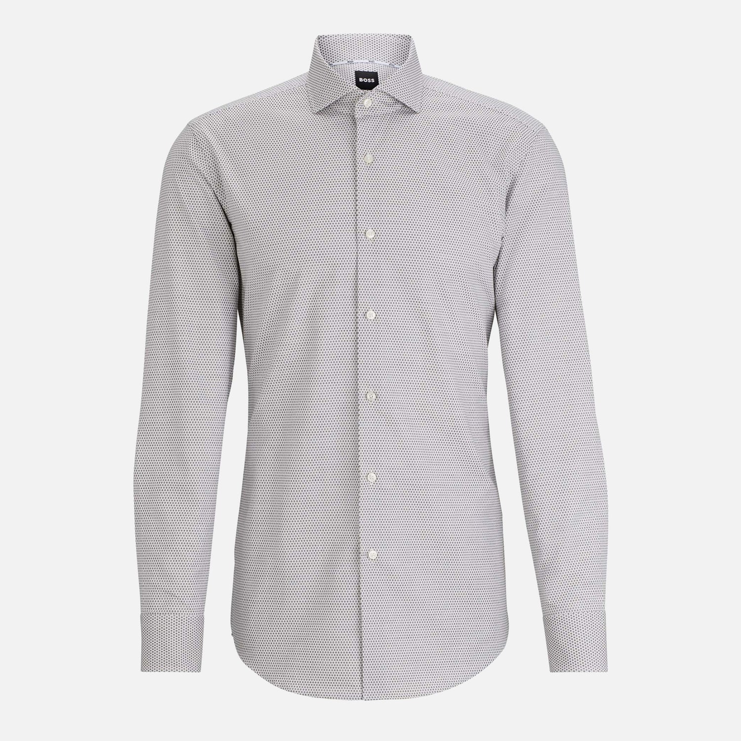 BOSS Black H-Hank Spread Collar Cotton-Blend Long Sleeved Shirt - EU 38/15cm