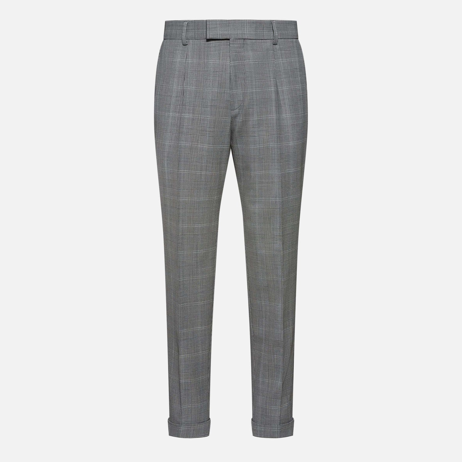 BOSS Black H-Pepe Checked Wool-Blend Trousers - IT 46/S