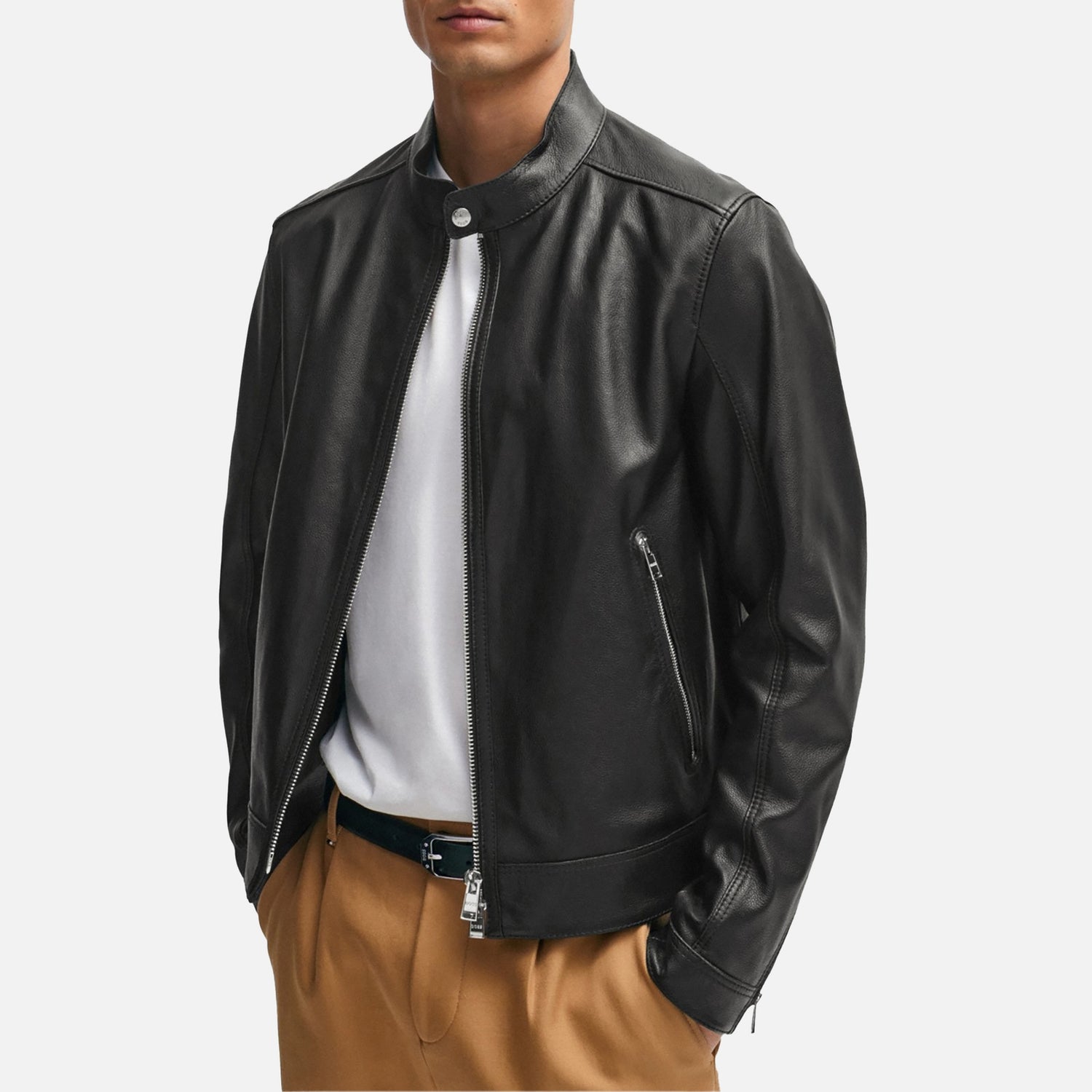 BOSS Black Mansell Leather Jacket - IT 46/S
