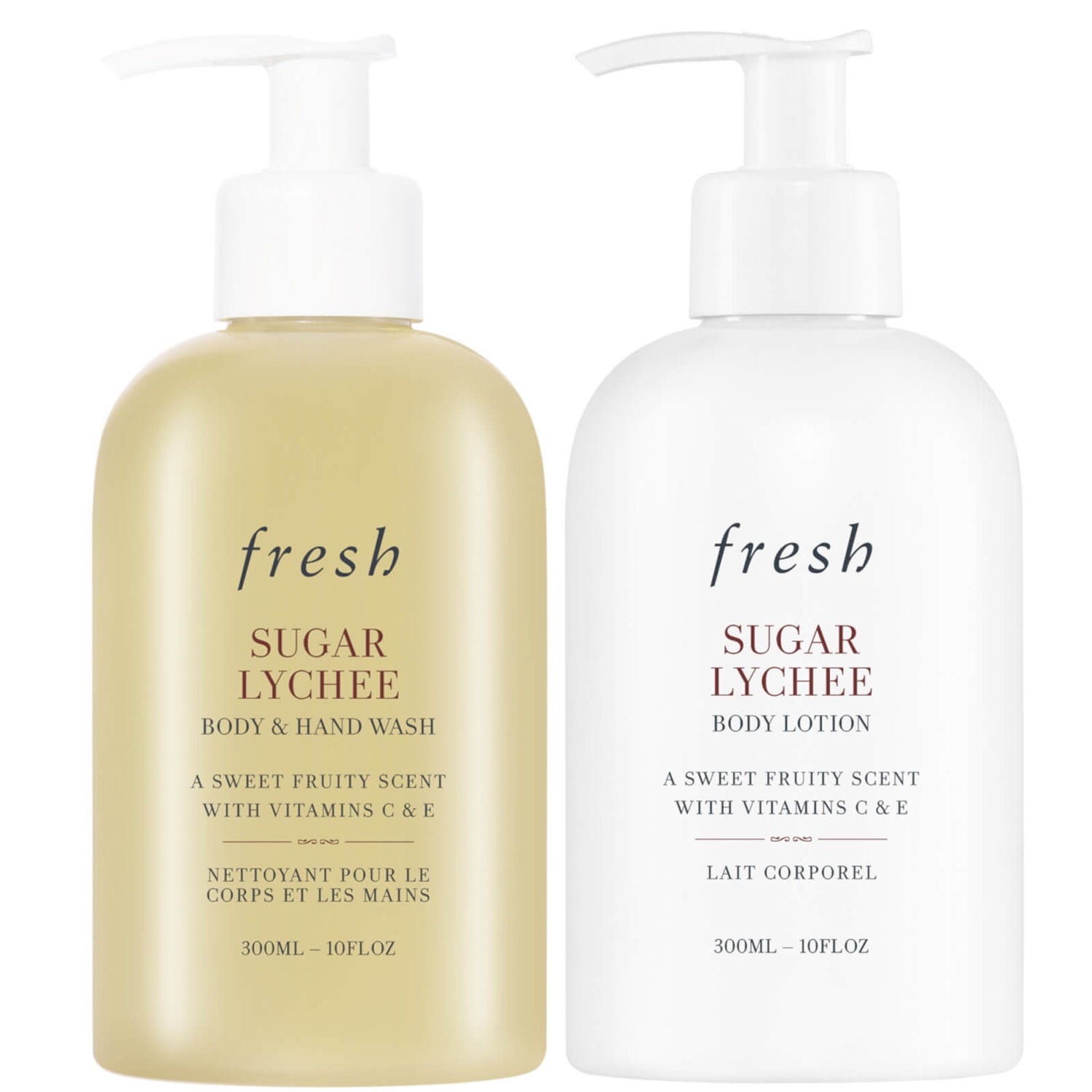 Fresh Sugar Lychee Body Lotion and Body and Hand Wash 300ml Duo (Worth £51.00)