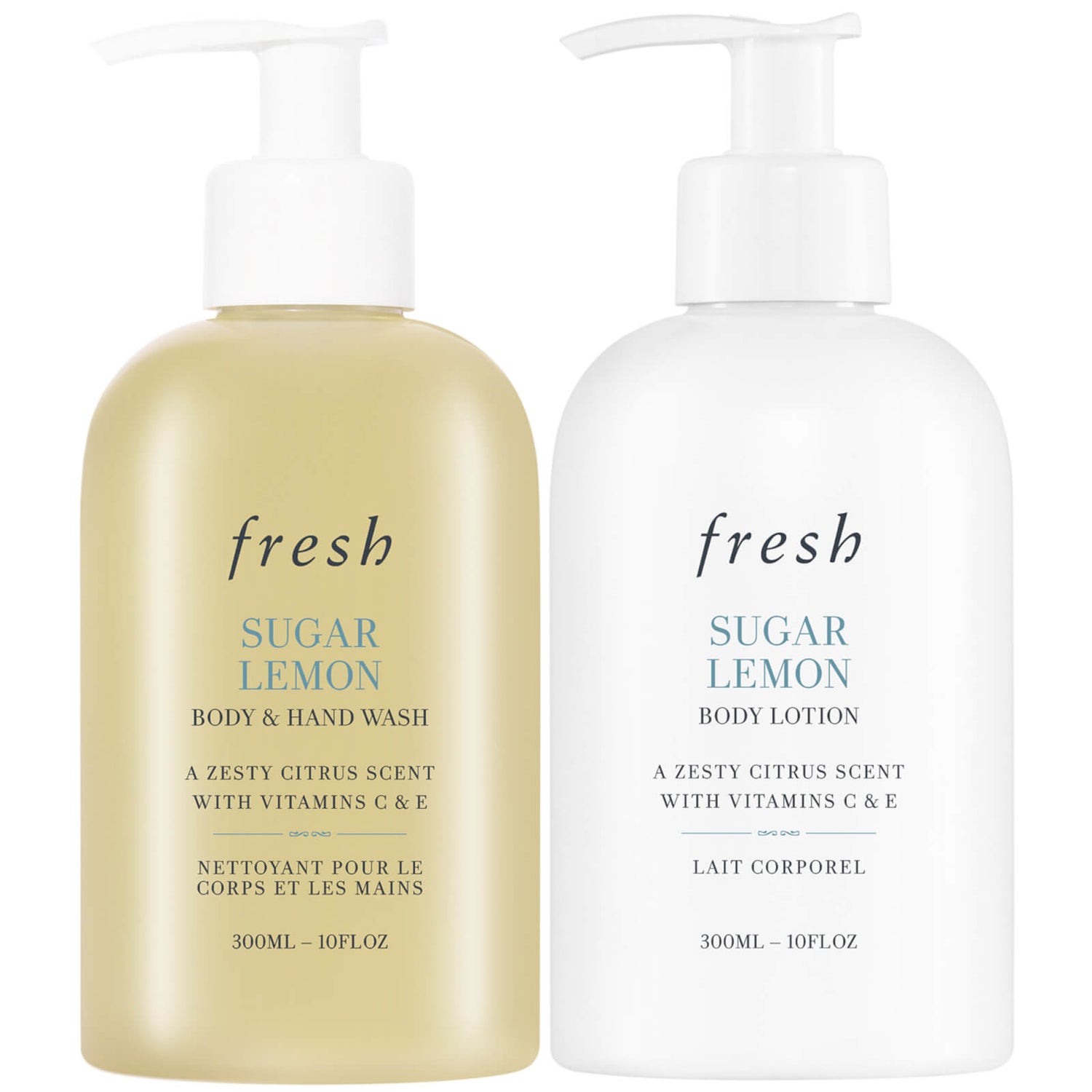 Fresh Sugar Lemon Body Lotion and Body and Hand Wash 300ml Duo (Worth £51.00)