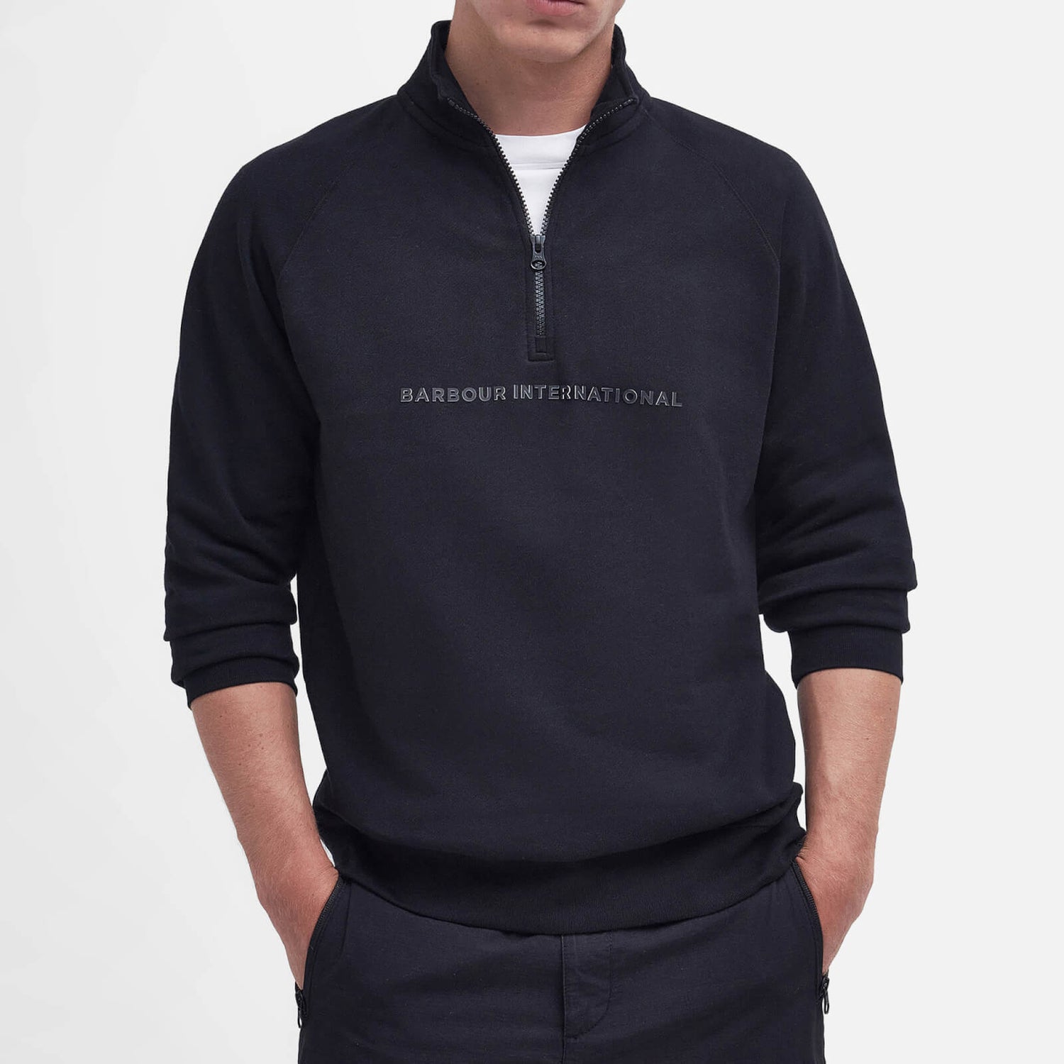 Barbour International Shadow Logo Cotton-Blend Sweatshirt - XL
