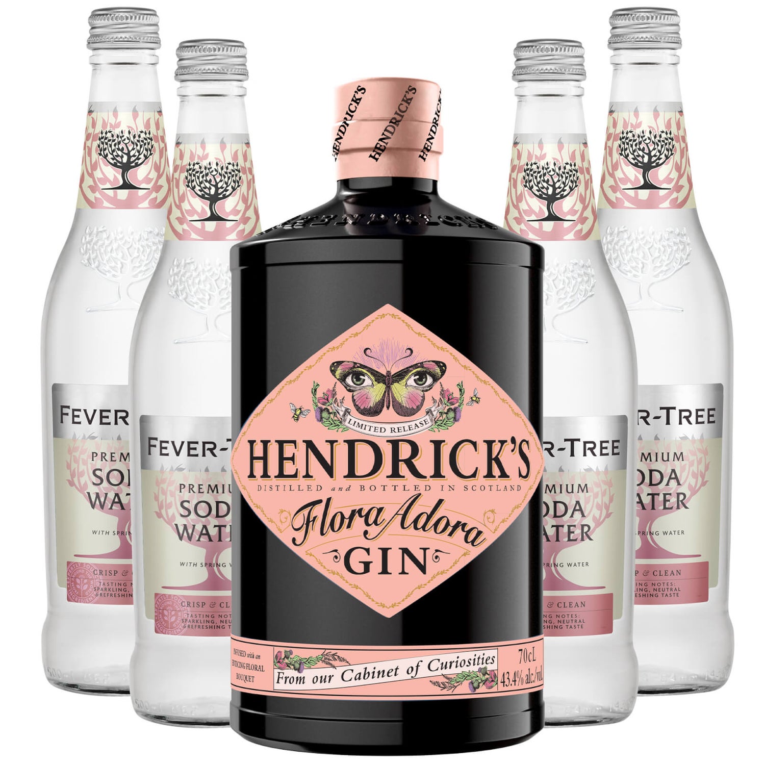 Hendrick's Flora Adora Gin & Fever Tree Premium Soda Water Bundle