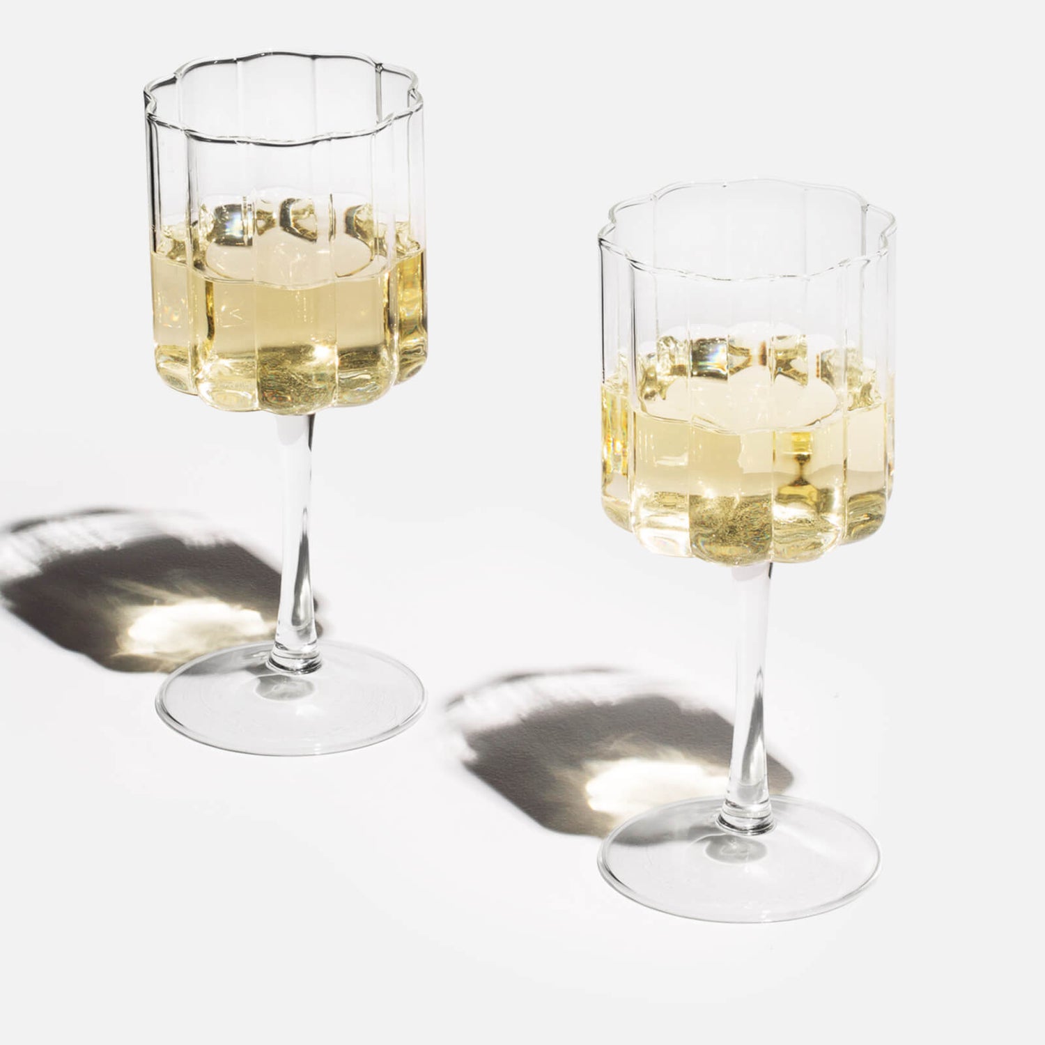 Fazeek Wave Wine Glass - Set of 2 Clear