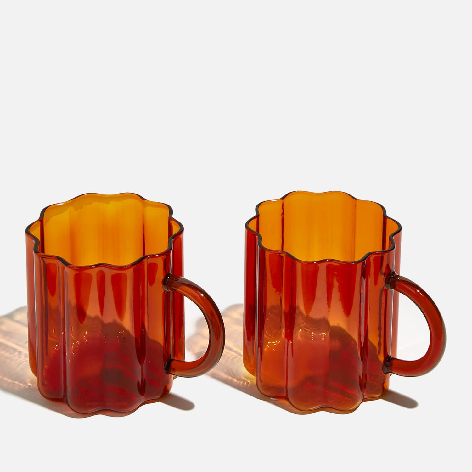Fazeek Wave Mug - Set of 2 Amber