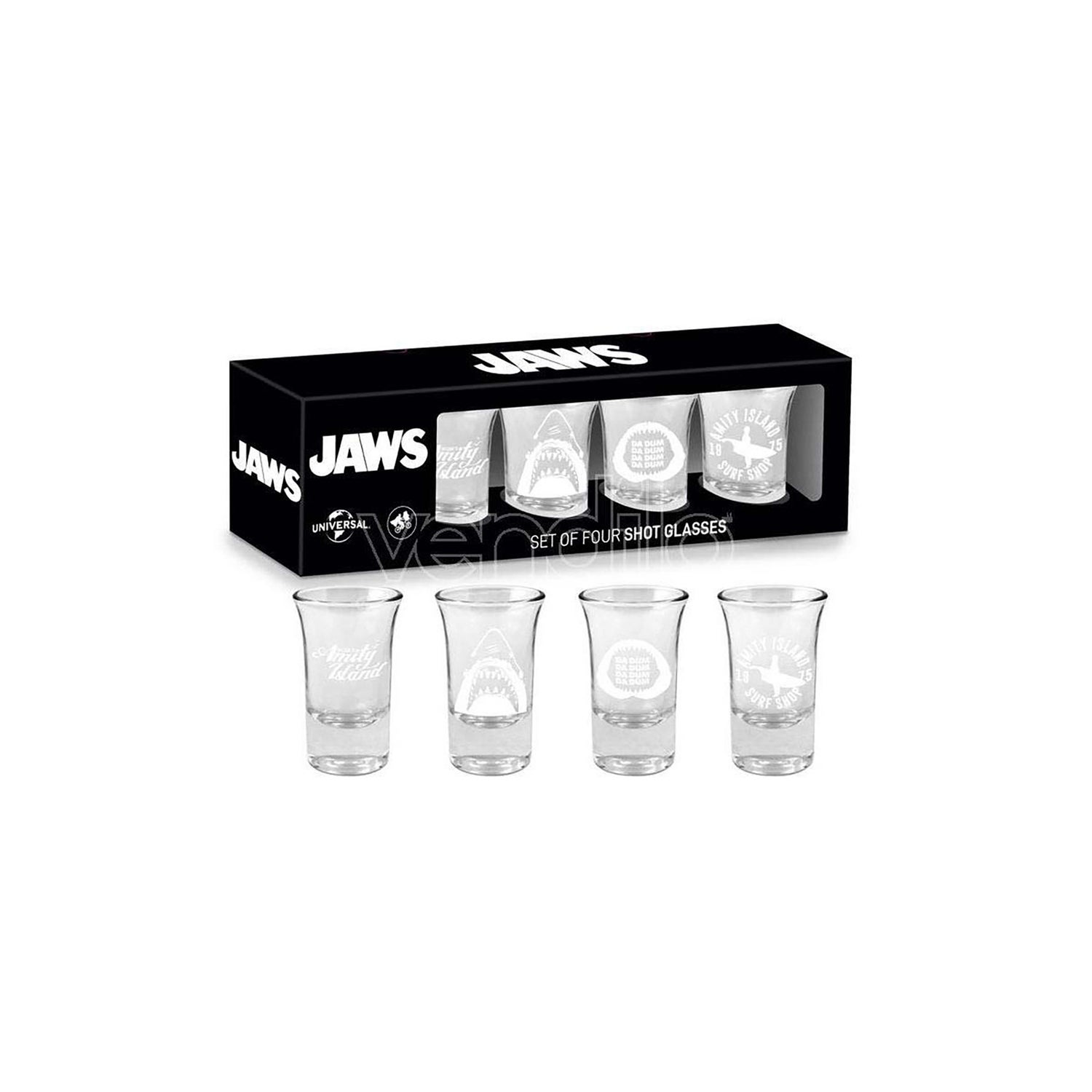 Jaws Premium Set of 4 Shot Glasses