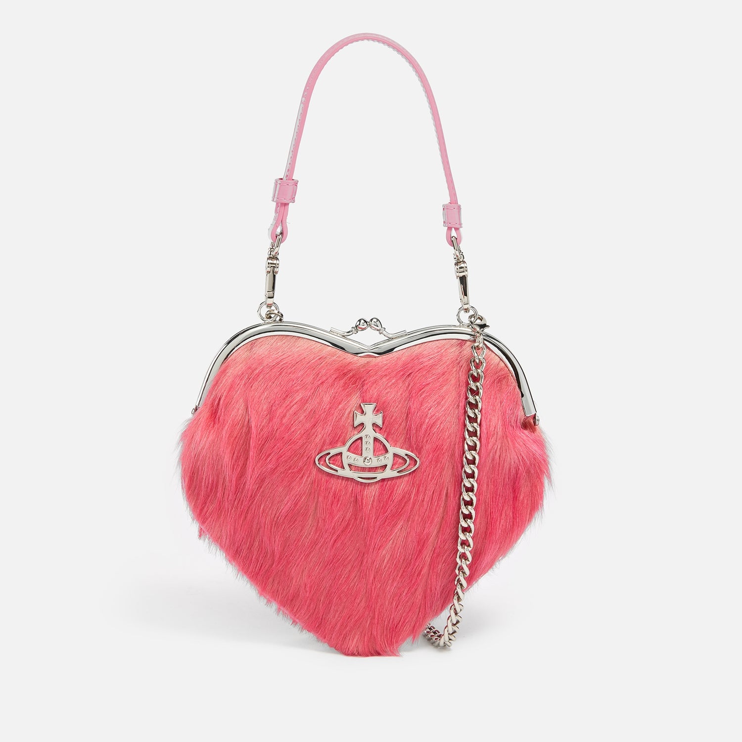 Vivienne Westwood Belle Heart Frame Calf Hair Purse