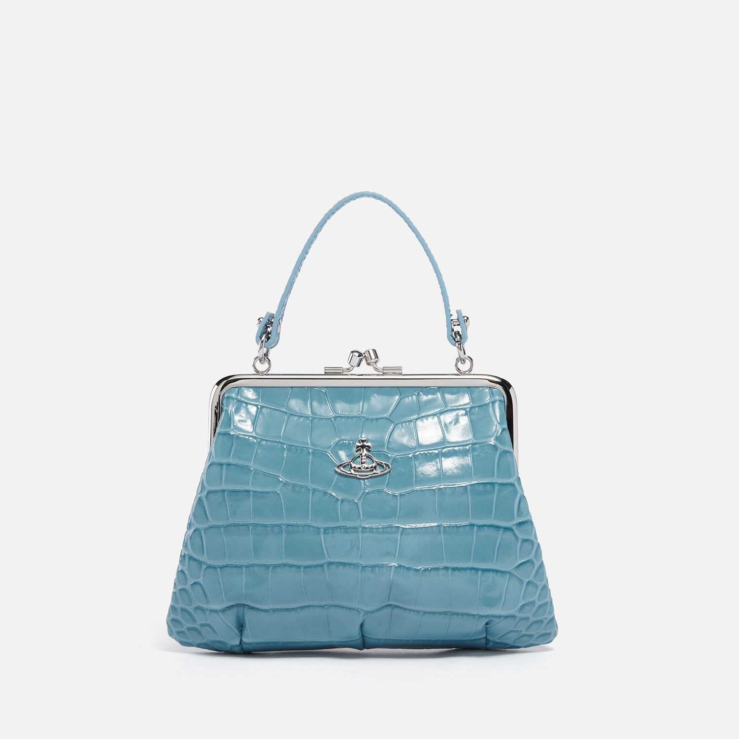 Vivienne Westwood Granny Frame Croc-Effect Faux Leather Purse