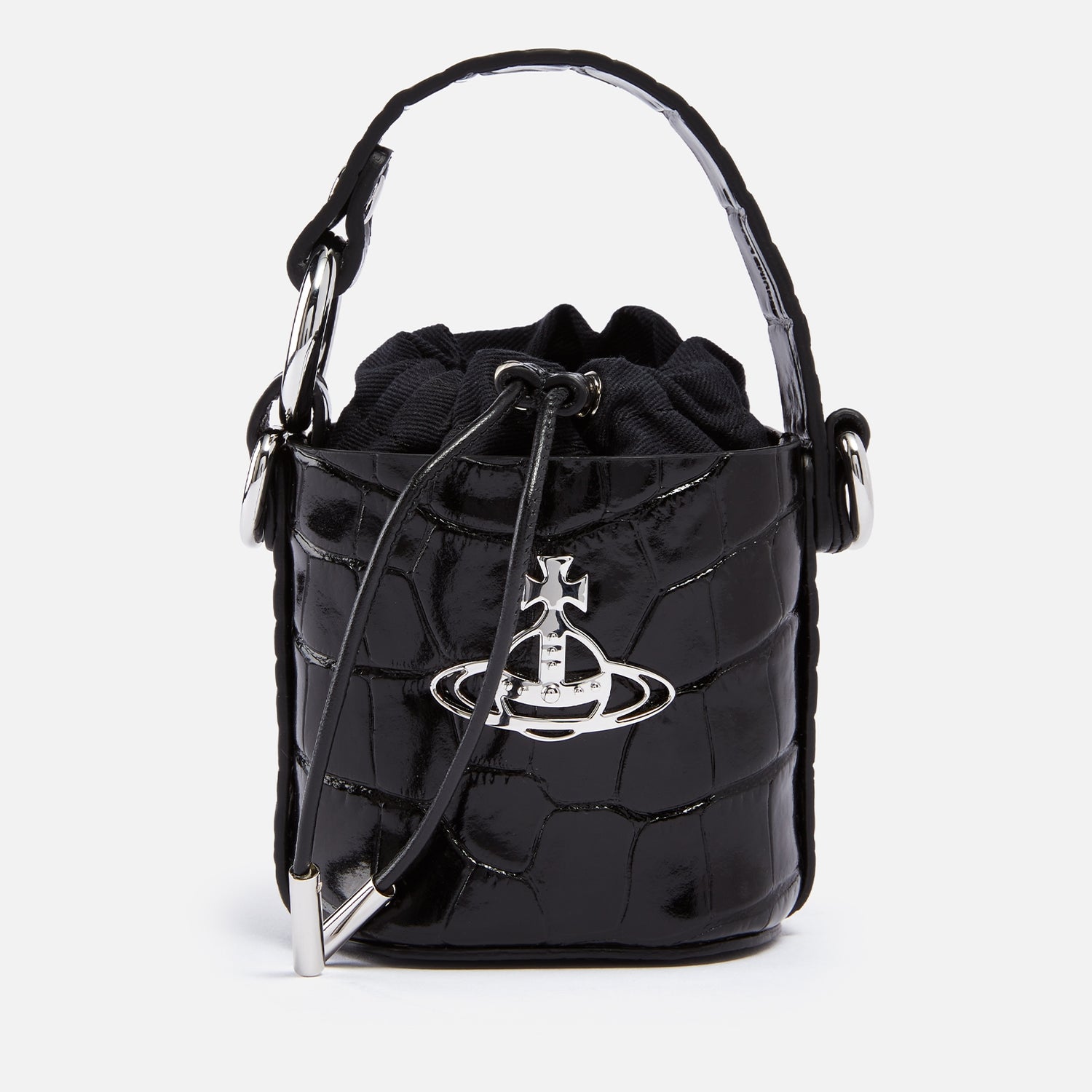 Vivienne Westwood Mini Daisy Croc-Effect Leather Bucket Bag