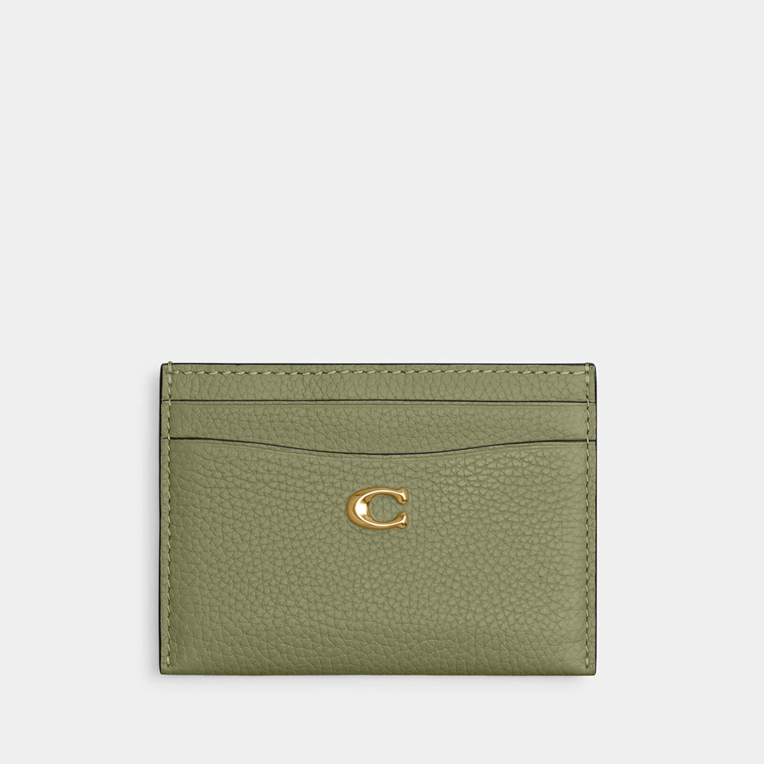 Coach Polished Pebble Essential Leather Card Case
