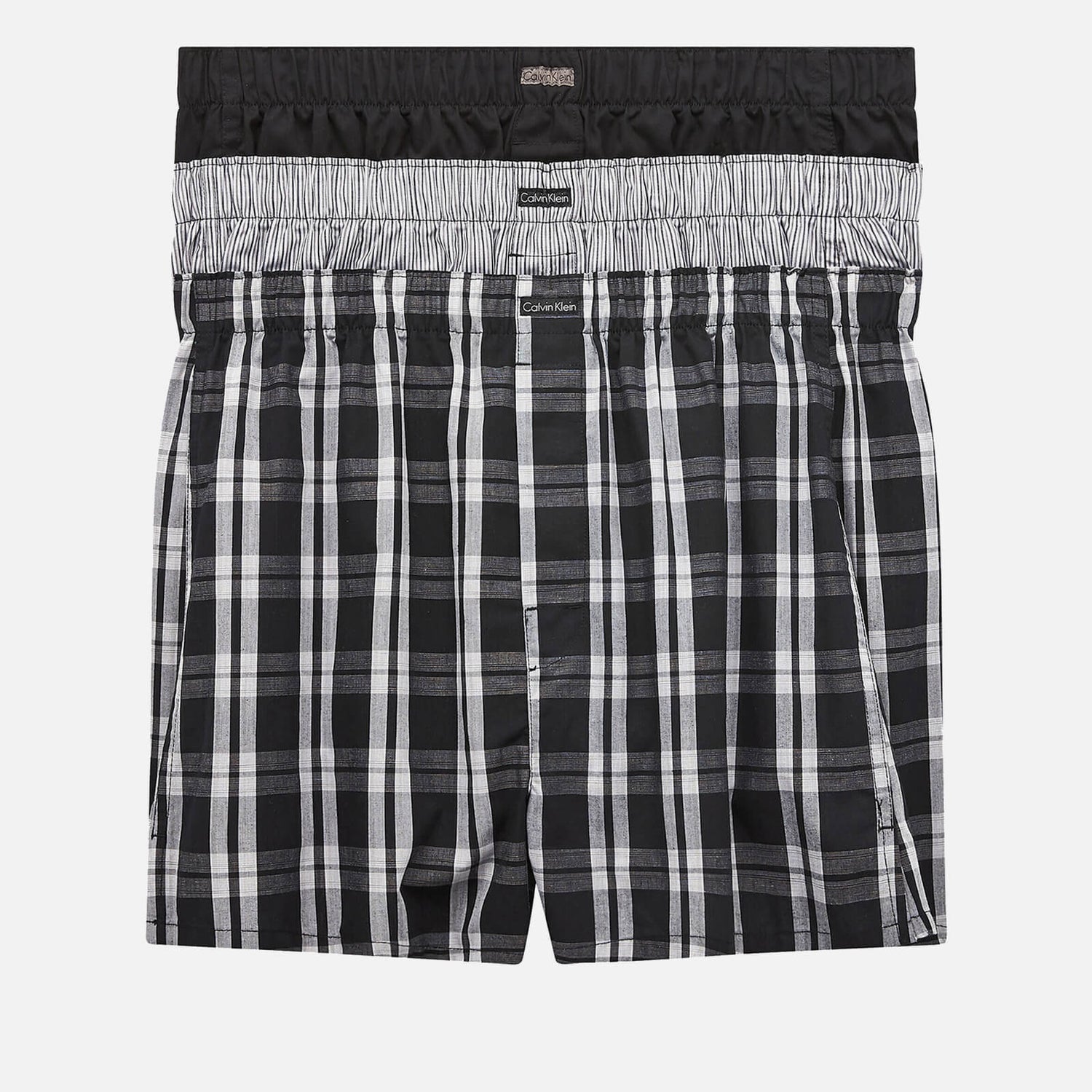 Calvin Klein Three-Pack Cotton-Blend Boxer Shorts - S